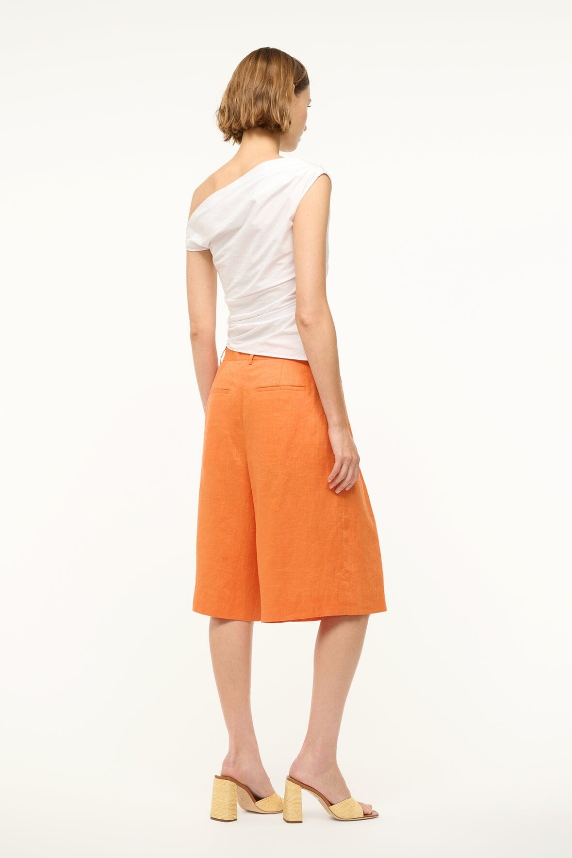 STAUD CRUZ BERMUDA LINEN SHORT APRICOT - 5