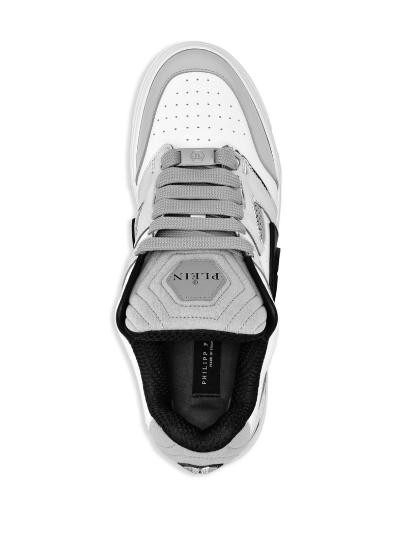 Mix logo-patch sneakers 4