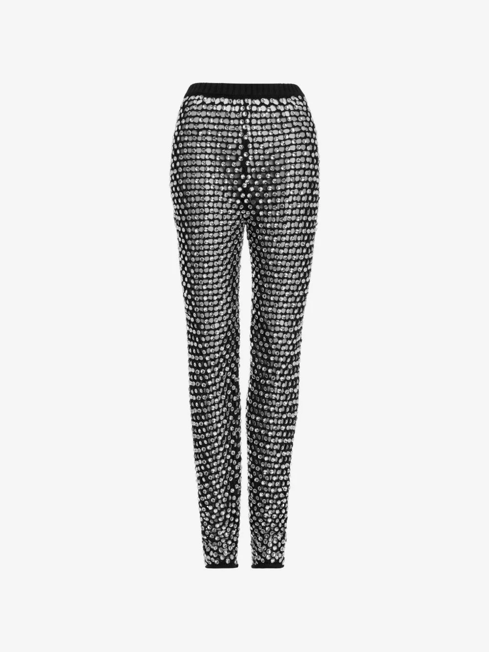 crystal-embellished slim-fit trousers - 1