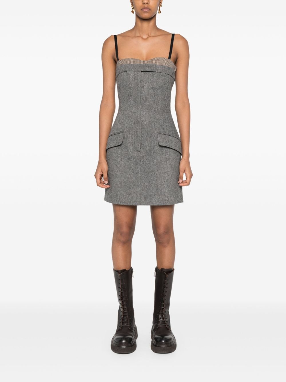 tweed mini dress - 6