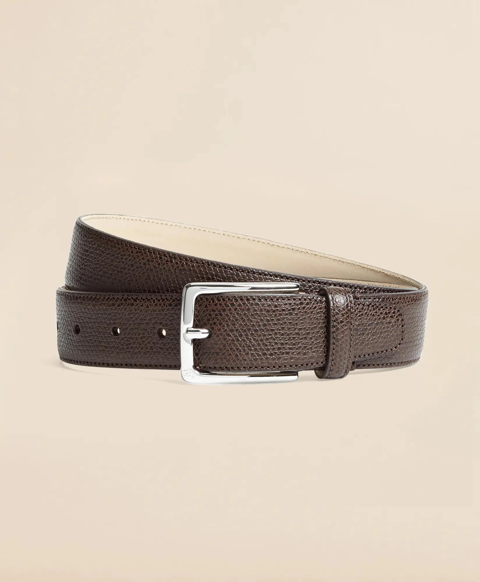 1818 Textured Leather Belt - 1