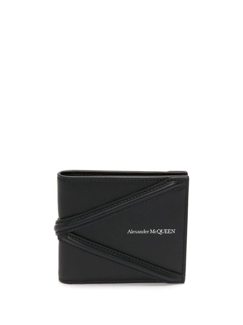 logo-plaque leather wallet - 1