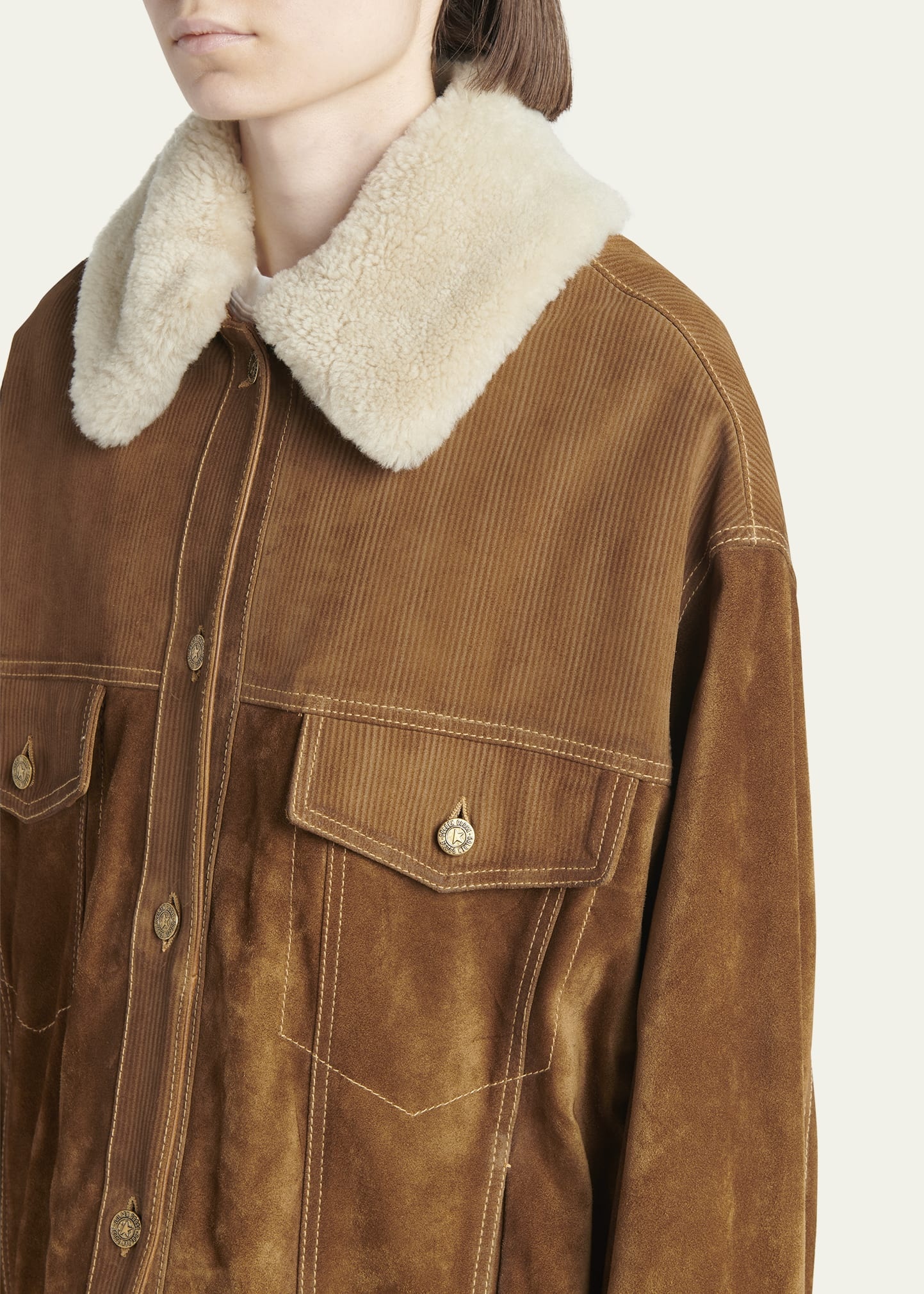 Journey Suede Jacket with Removable Collar - 5