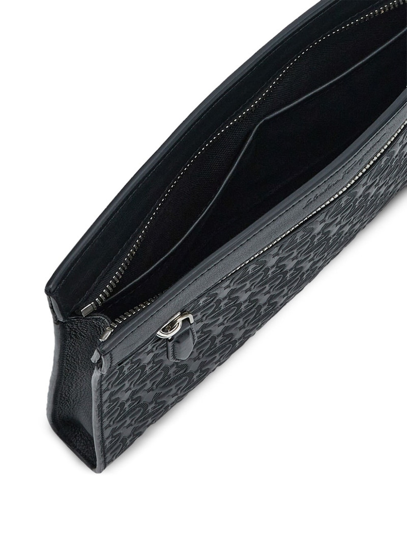 Gancini embossed zipped clutch 5