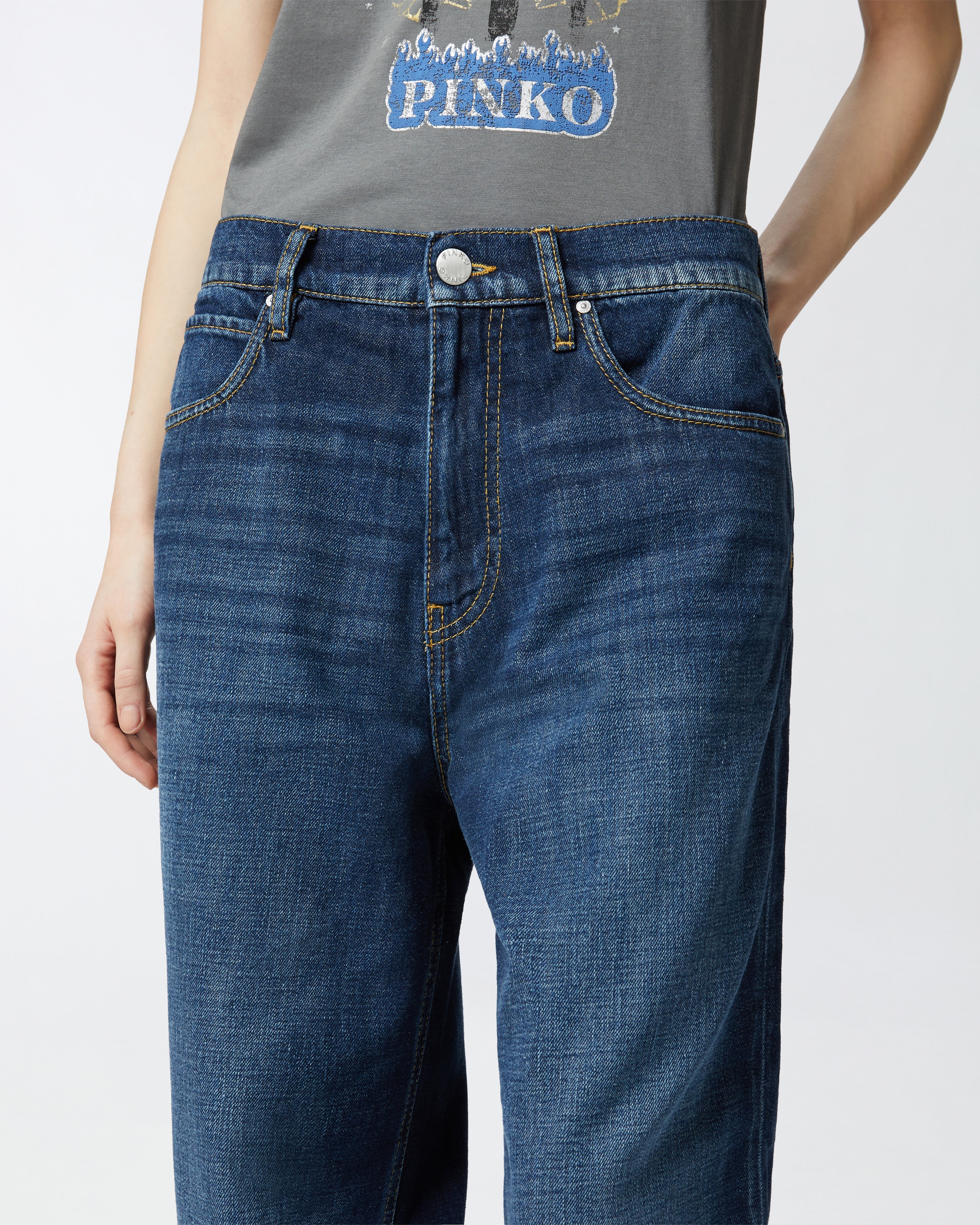 MEDIUM WASH EGG JEANS - 5