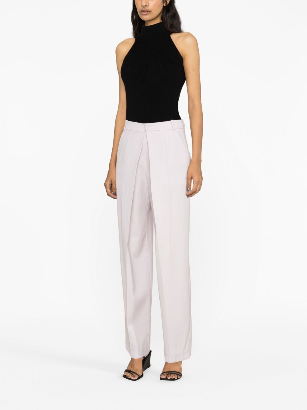 turtleneck cashmere tank top - 2