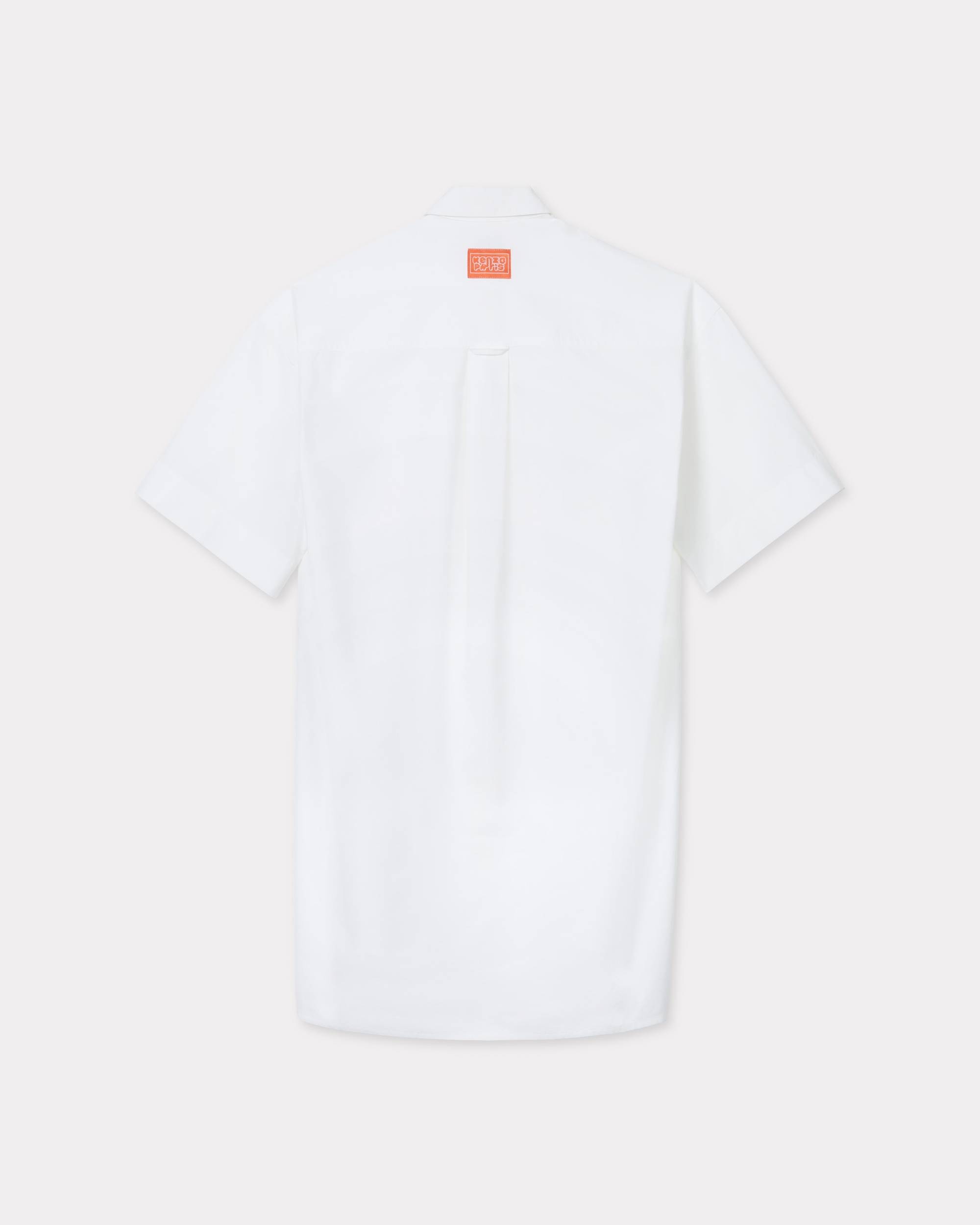 Cocoon short sleeve dress in cotton poplin - 2