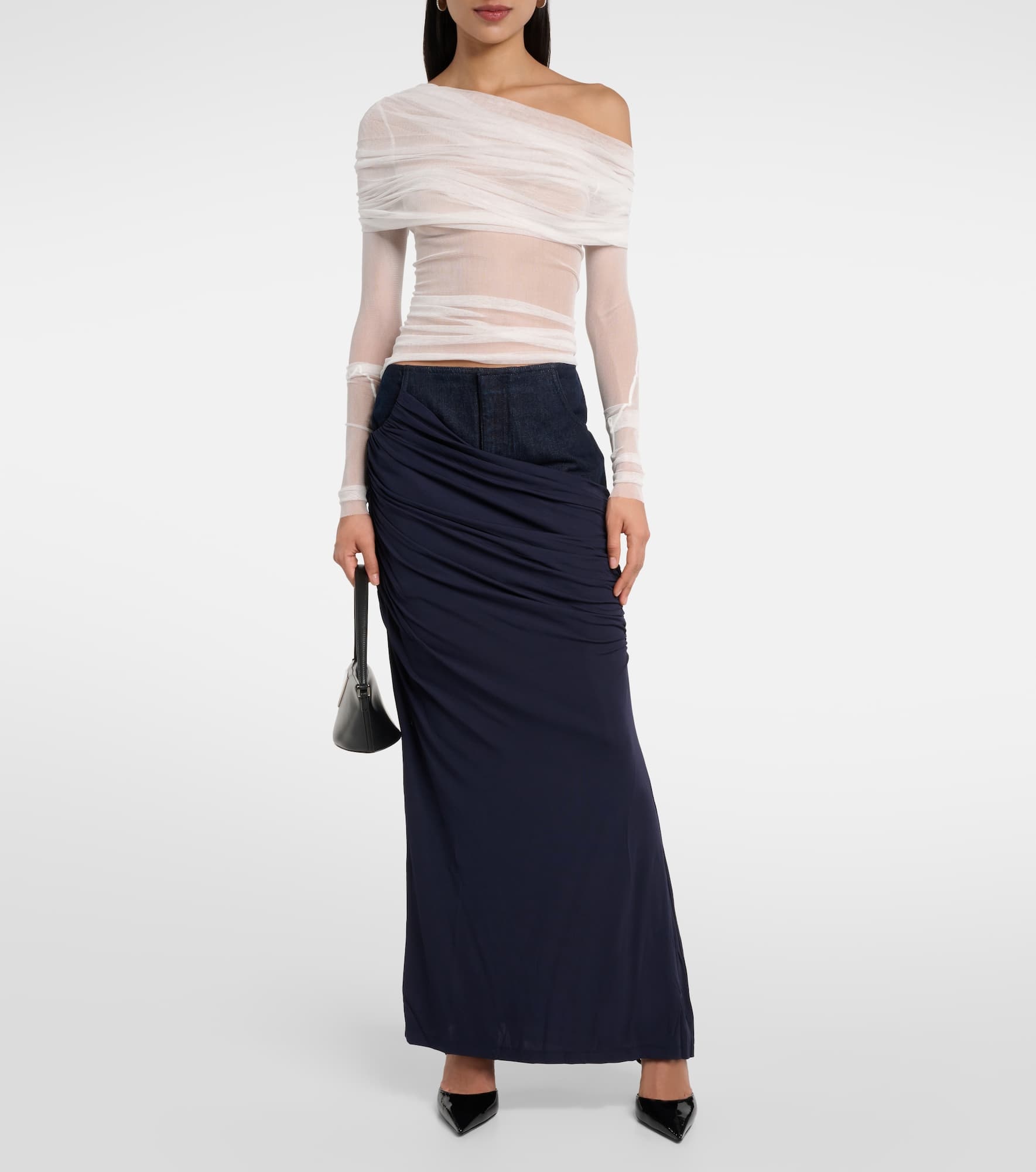 Draped silk top - 2