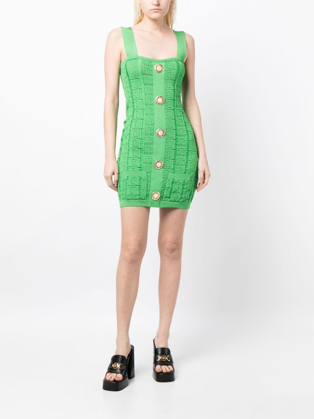 open-knit minidress - 2