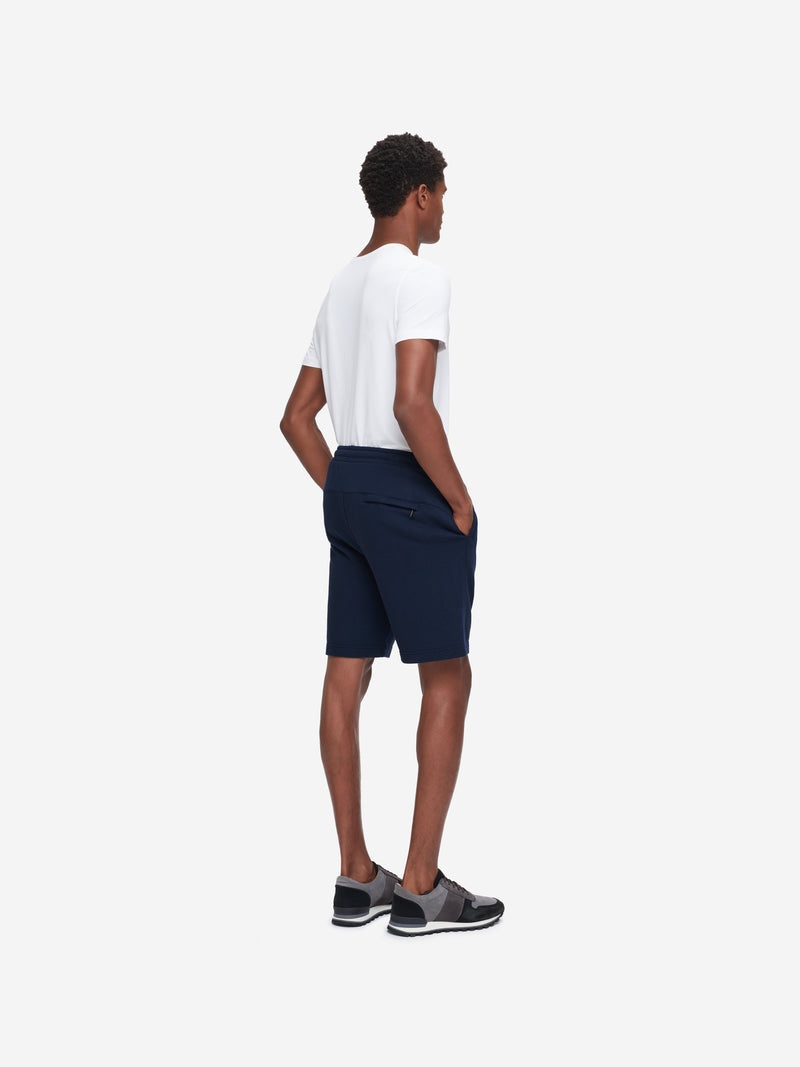 Men's Sweat Shorts Quinn Cotton Modal Navy - 7