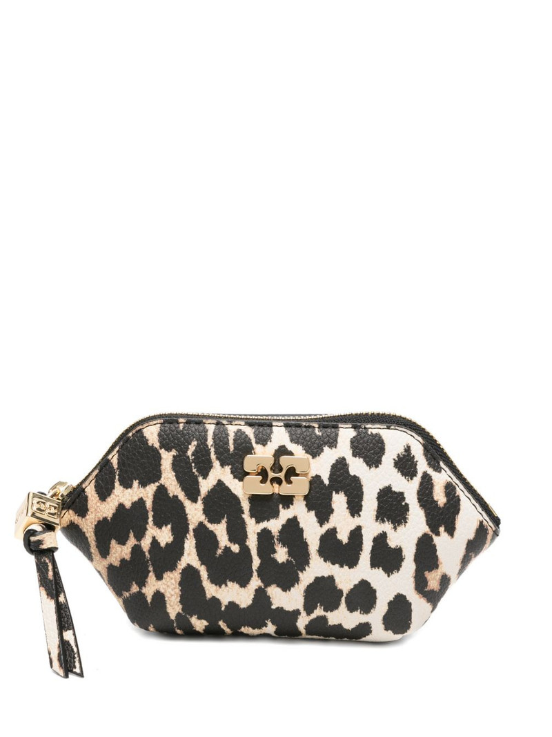 leopard-print logo-plaque wallet 1