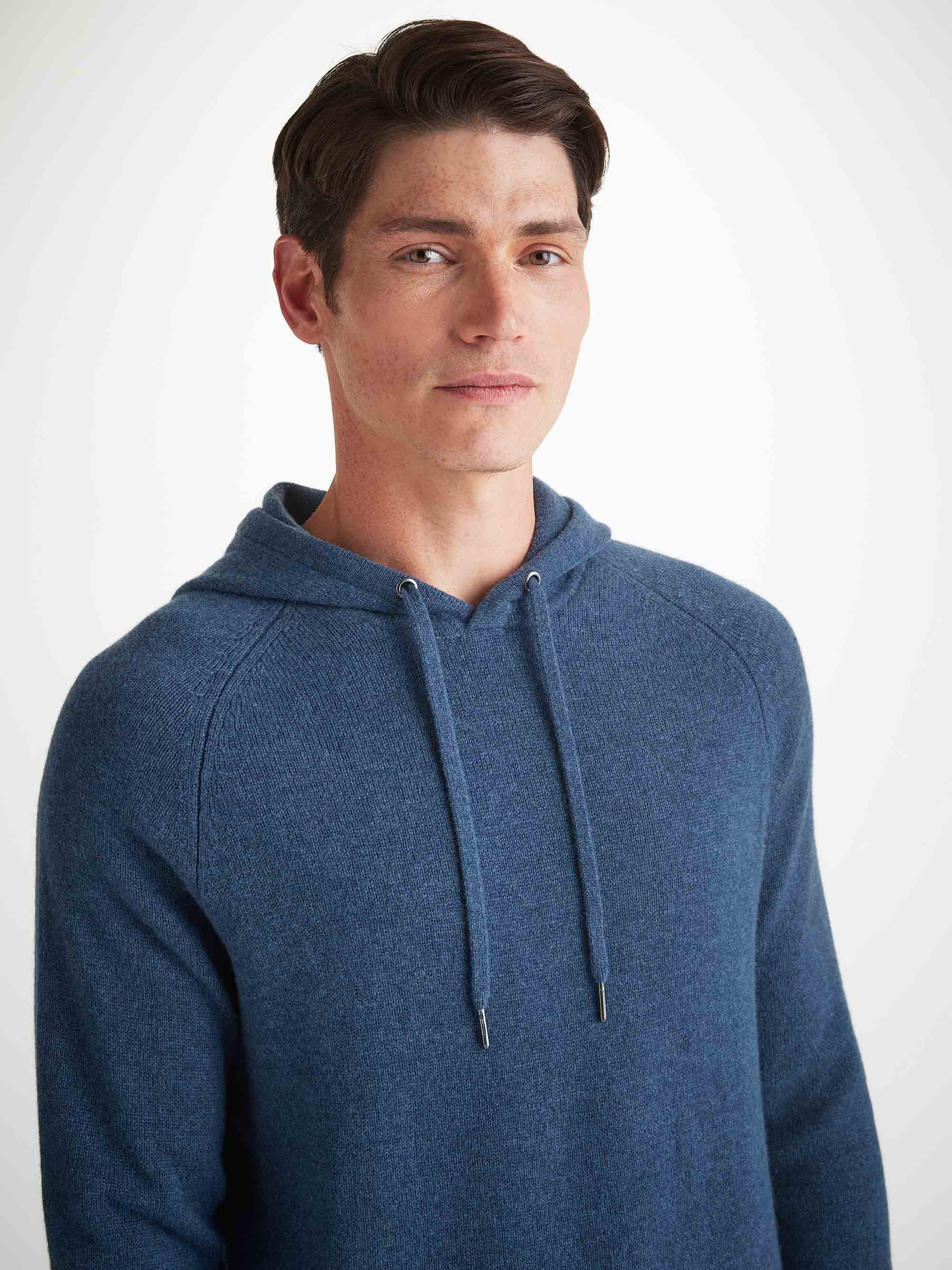 Men's Pullover Hoodie Dominic Cashmere Dark Blue - 5