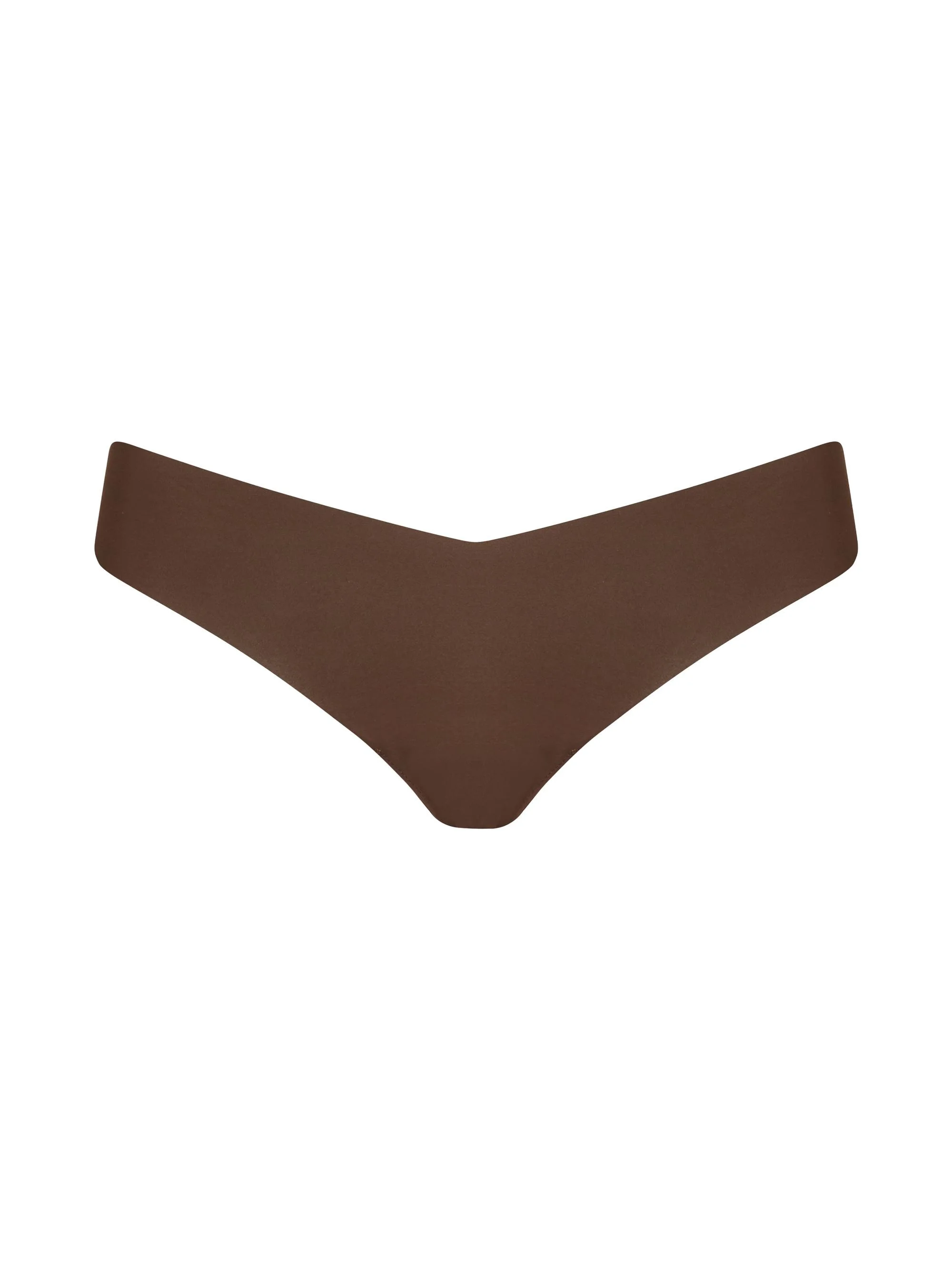 Women's Stretch Microfiber Thong - Mocha - 1