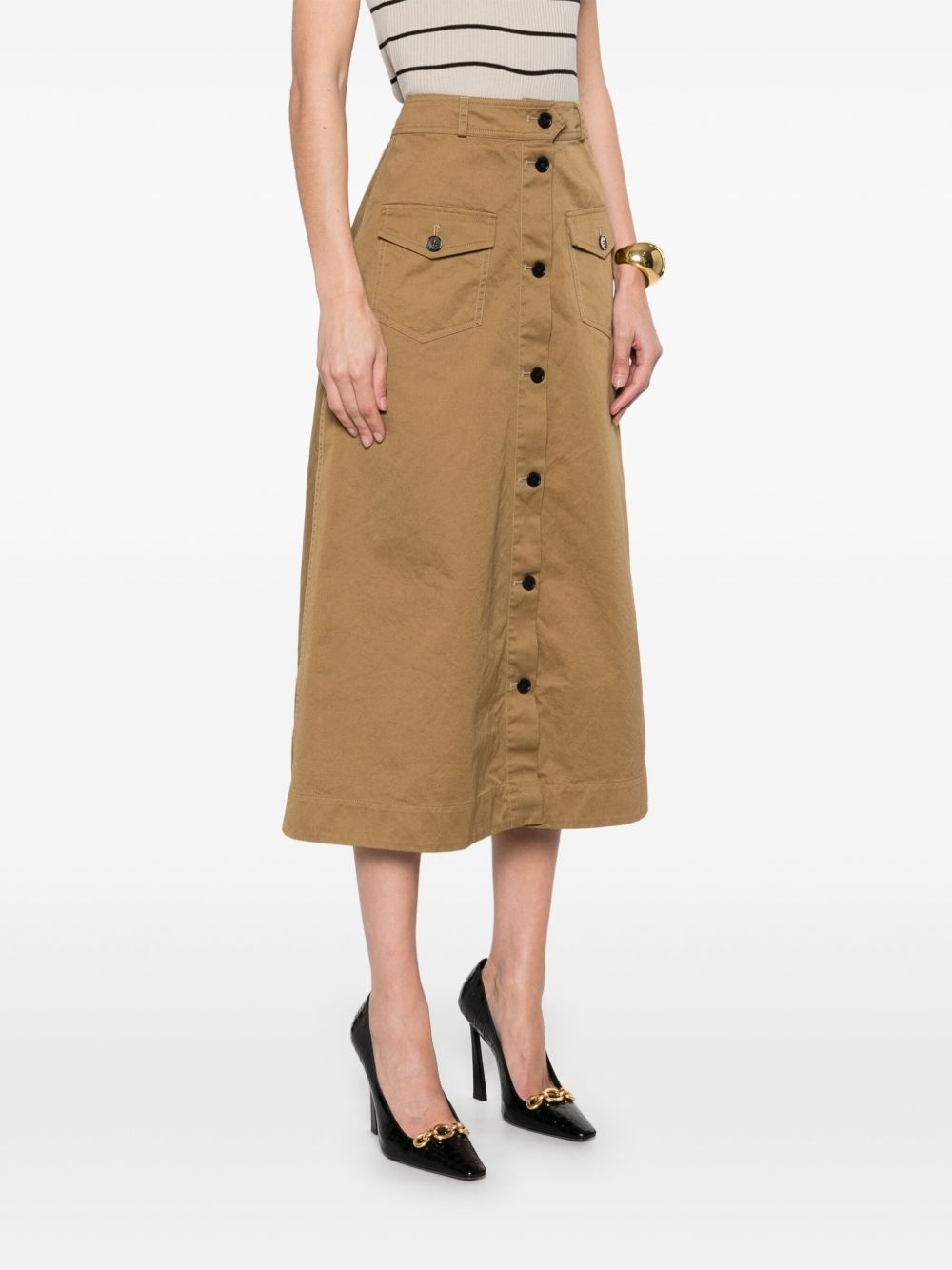 cotton midi skirt - 3