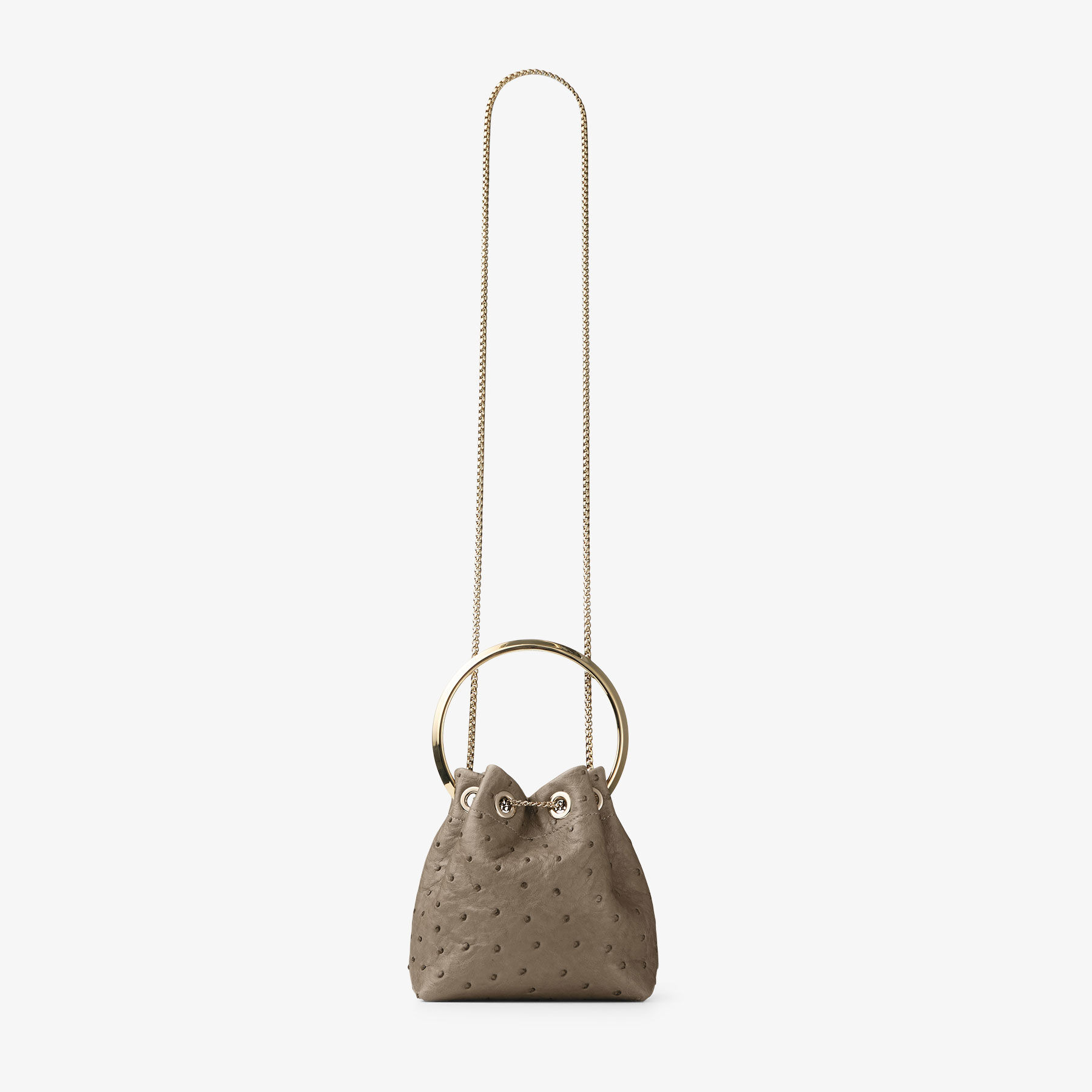 Bon Bon
Taupe Ostrich Leather Bag - 5
