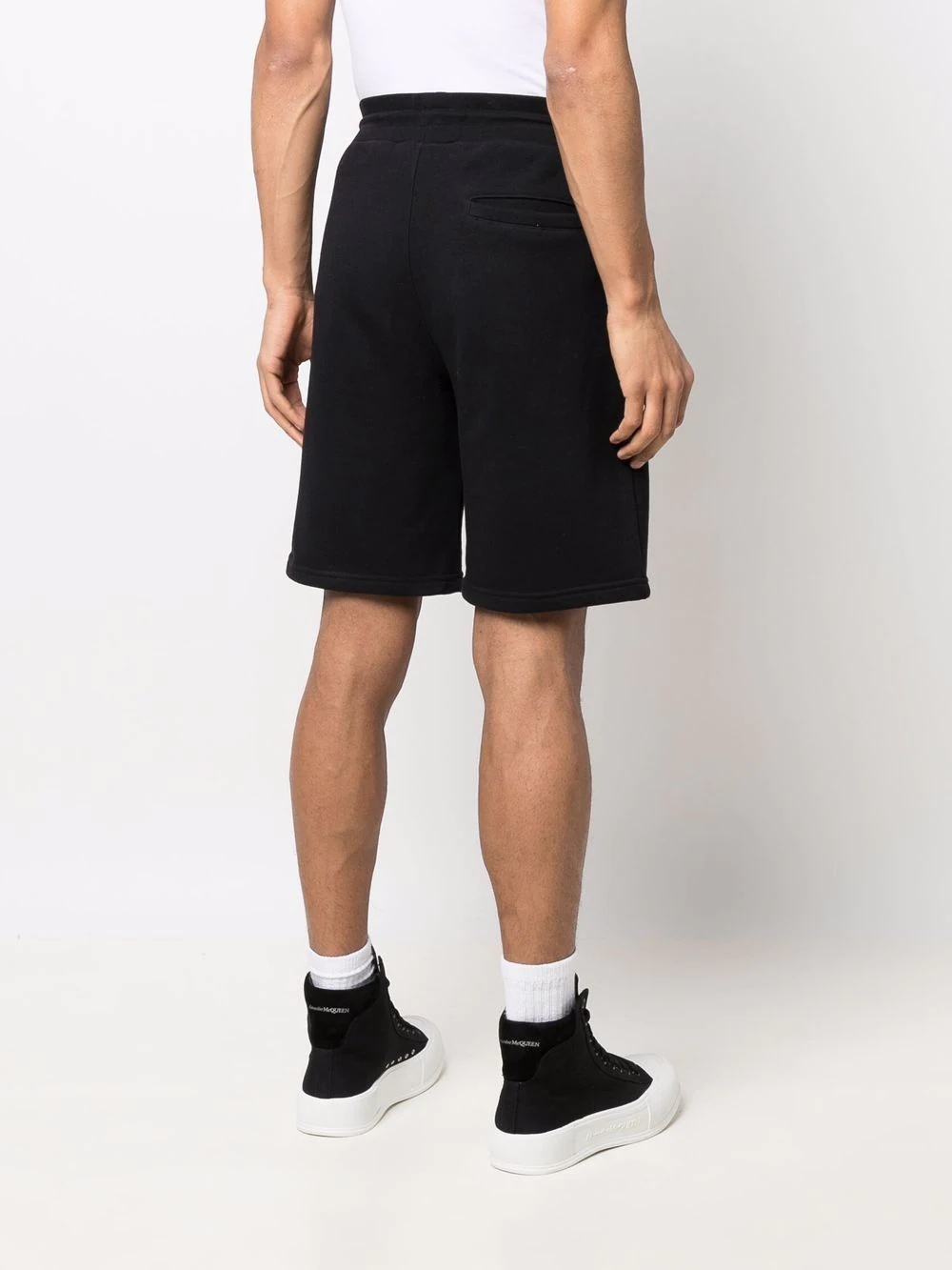 Iconic Plein cotton track shorts - 4