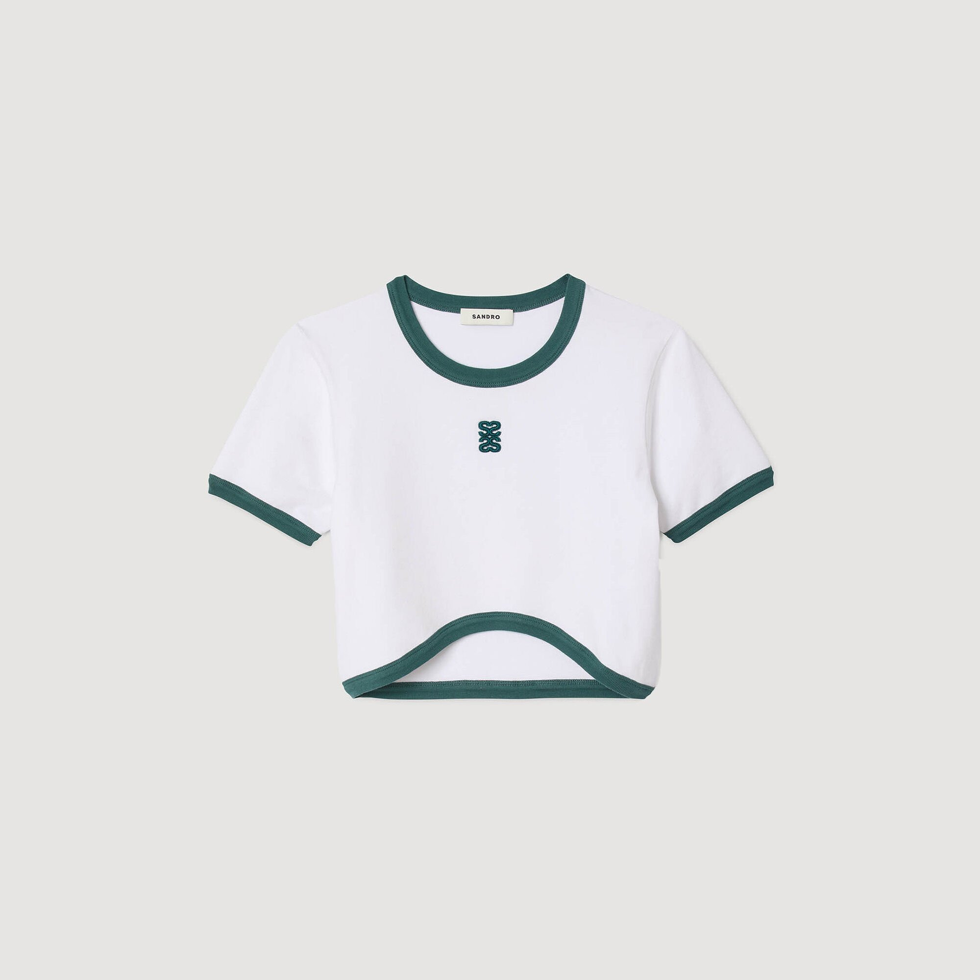 TWO-TONE CROPPED T-SHIRT - 6