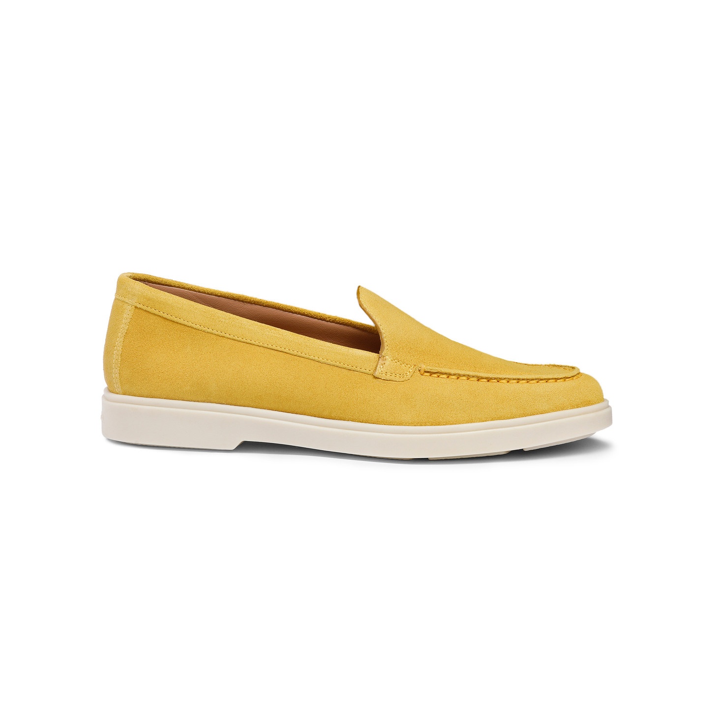 Women's yellow suede loafer - 1