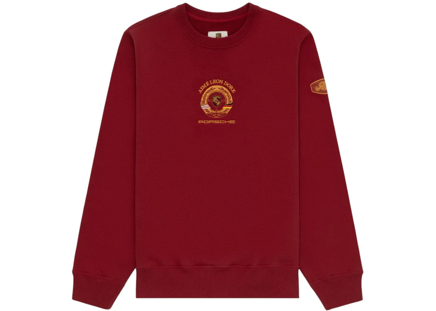 Aime Leon Dore x Porsche 993 Turbo Embroidered Crewneck Sweatshirt Merlot - 1