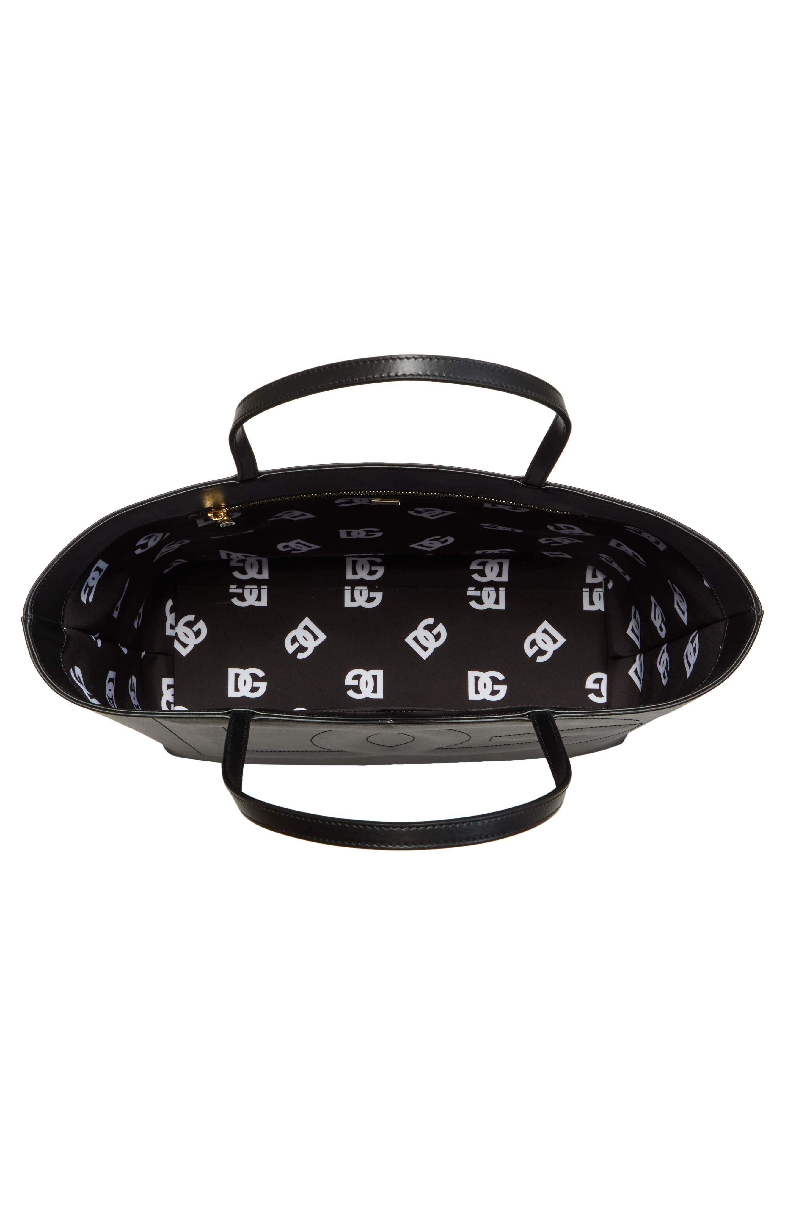 Dolce&Gabbana DG Logo Leather Tote in Black at Nordstrom - 5