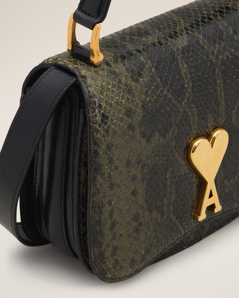 GREEN LEATHER TOP HANDLE PARIS PARIS BAG 5