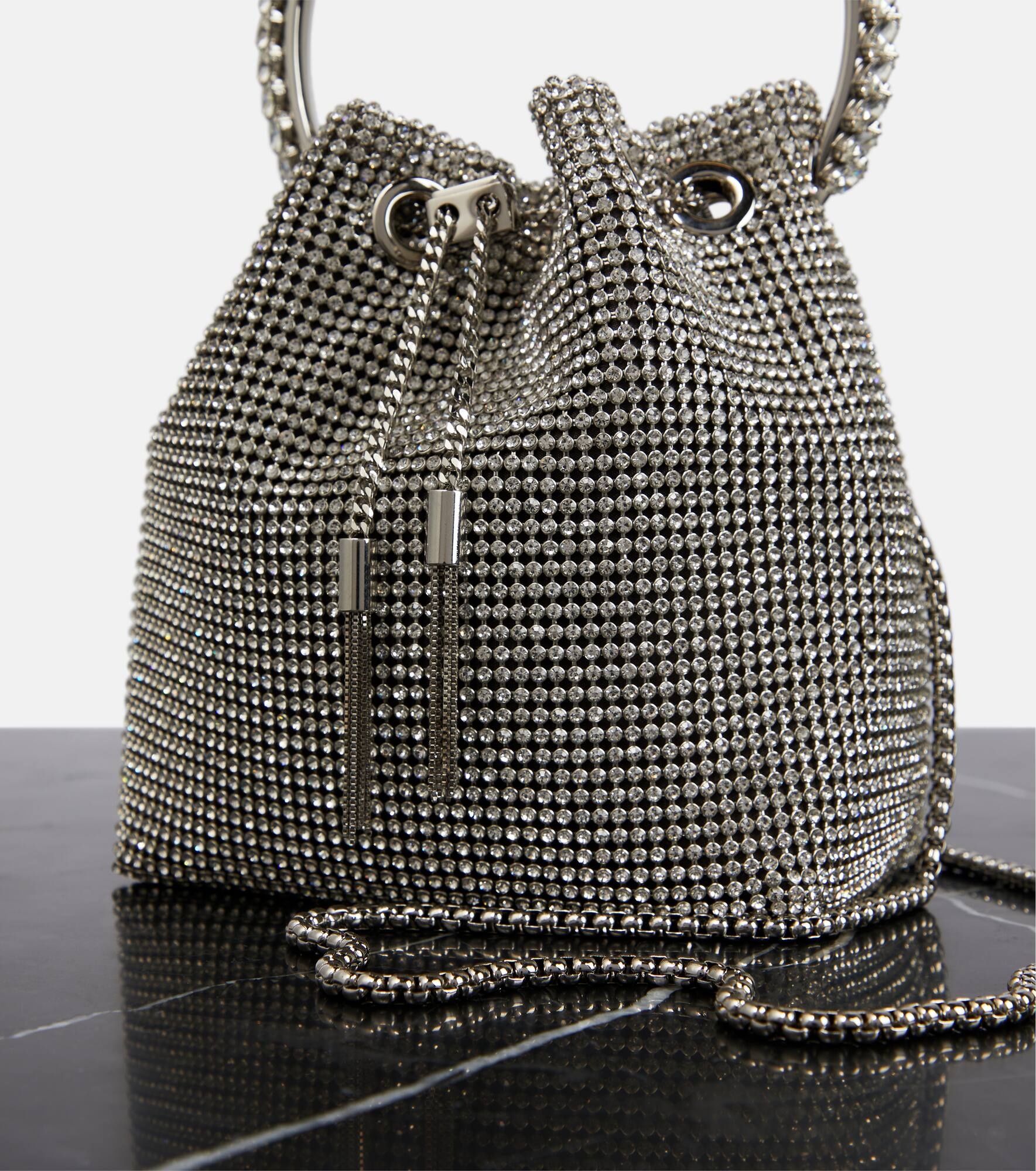 Bon Bon crystal-embellished bucket bag - 6