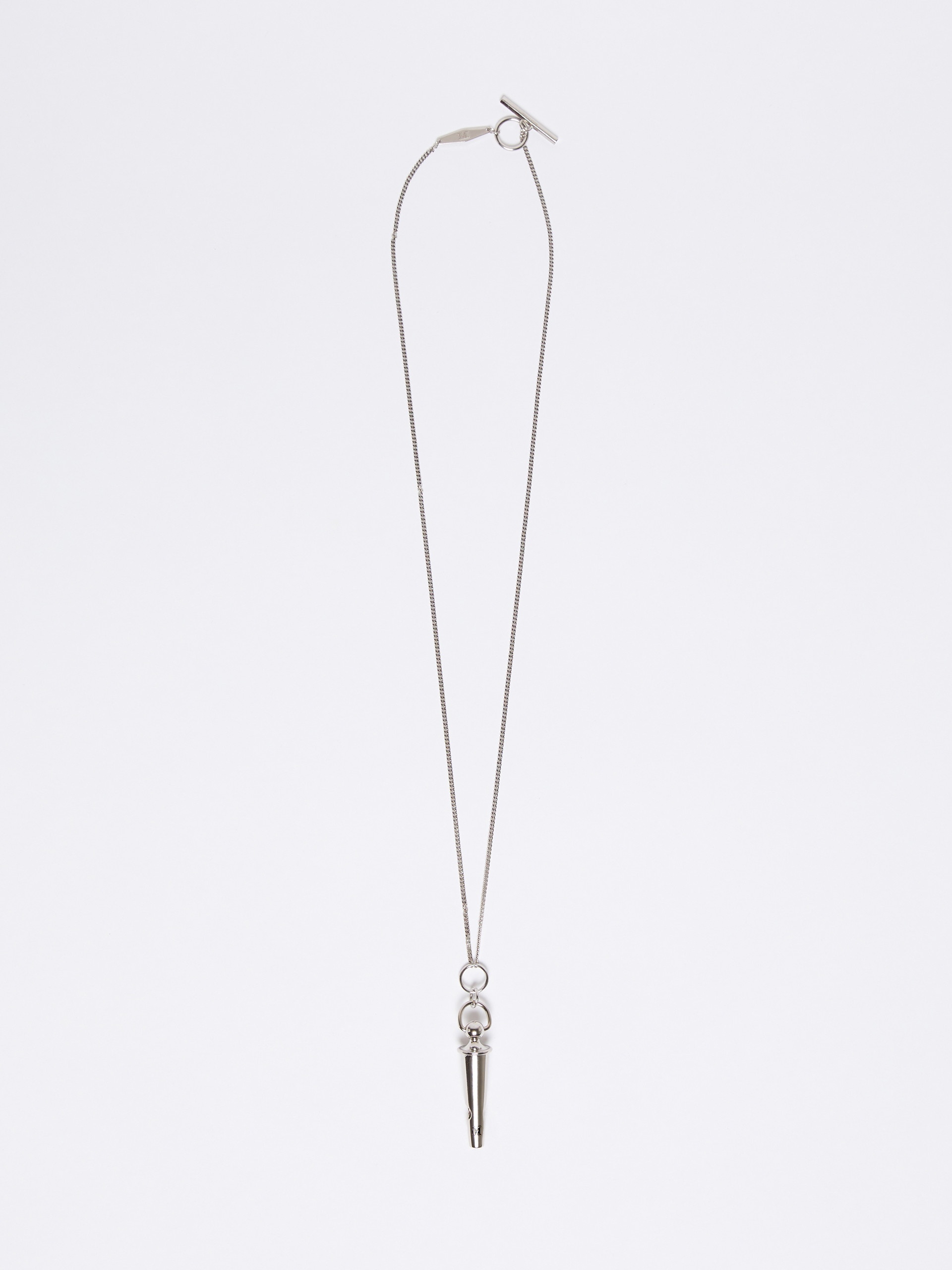WHISTLE Long metal pendant necklace - 1