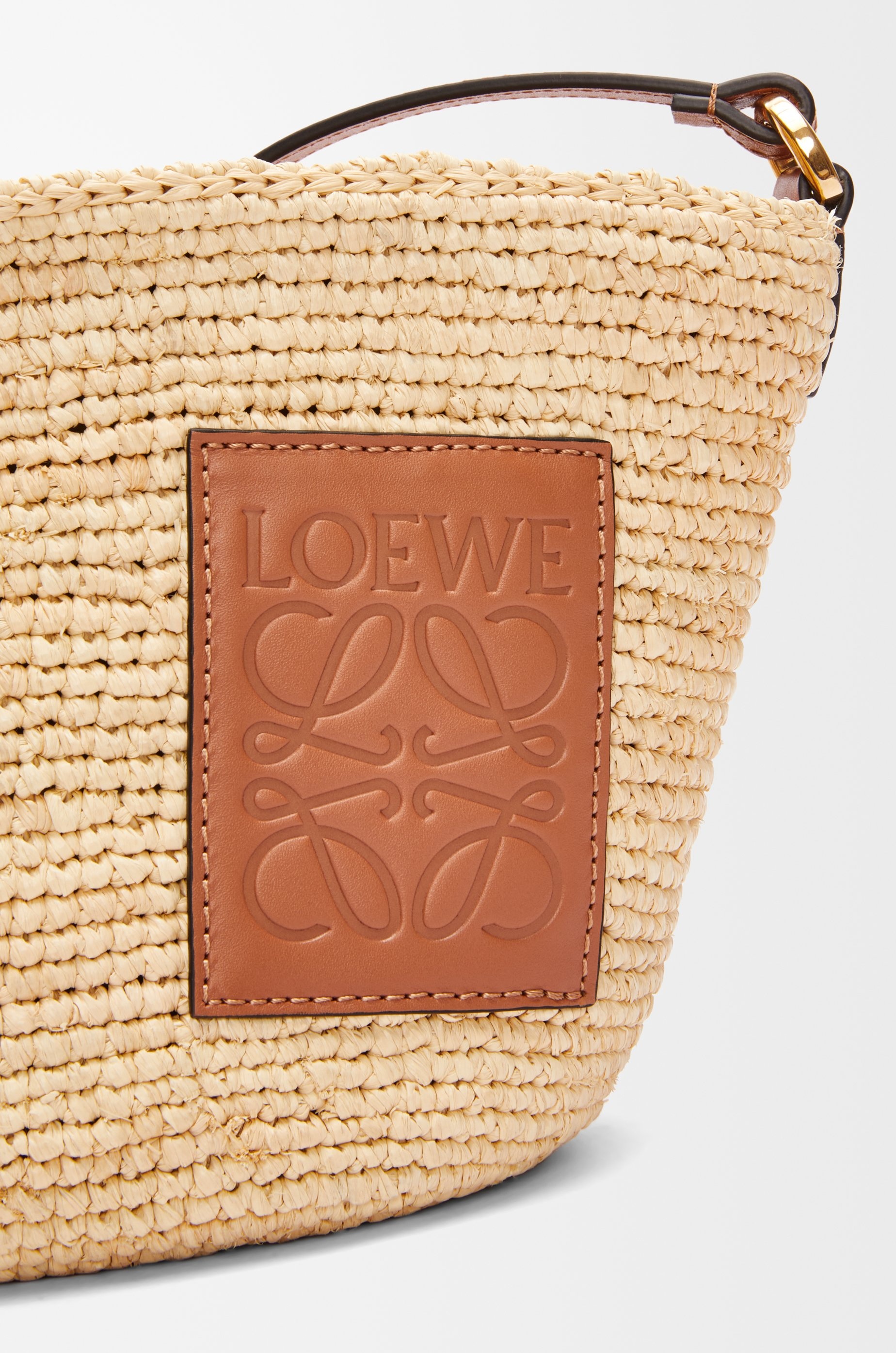 Pochette bag in raffia and calfskin - 7