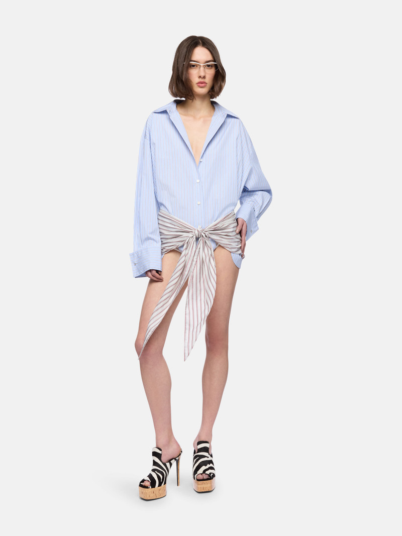 THE ATTICO BLUE MINI SHIRT DRESS outlook