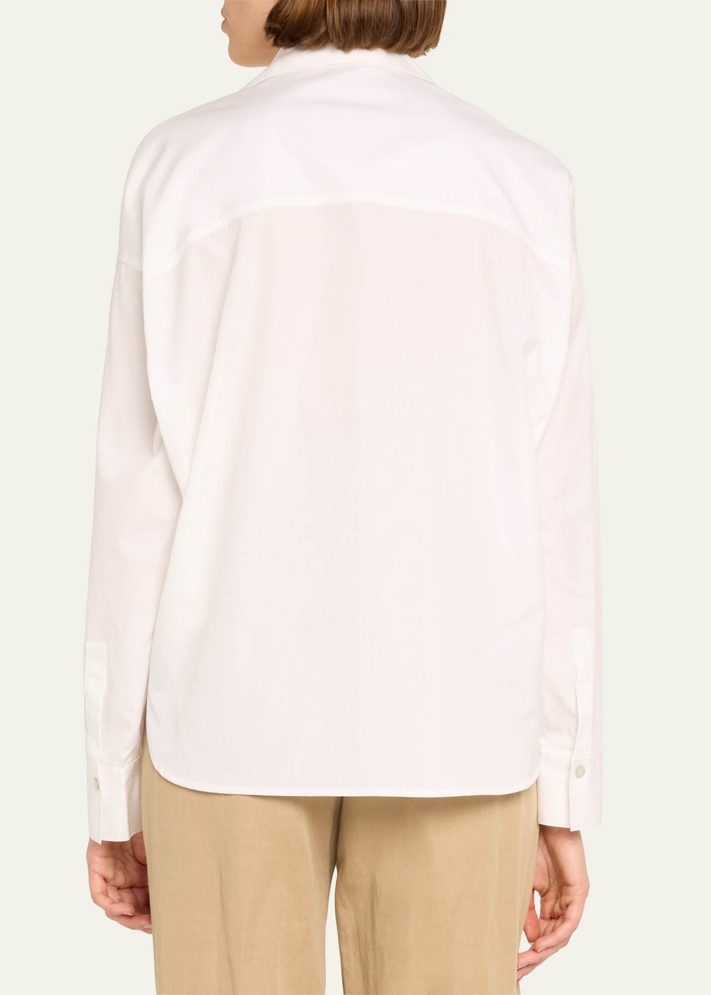 Half-Placket Long-Sleeve Cotton Shirt - 3