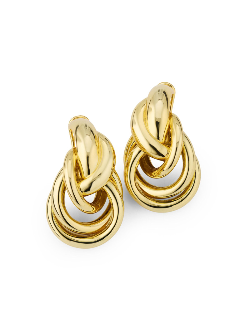 Women's Genevieve 14K-Gold-Plated Knot Stud Earrings - Gold 1
