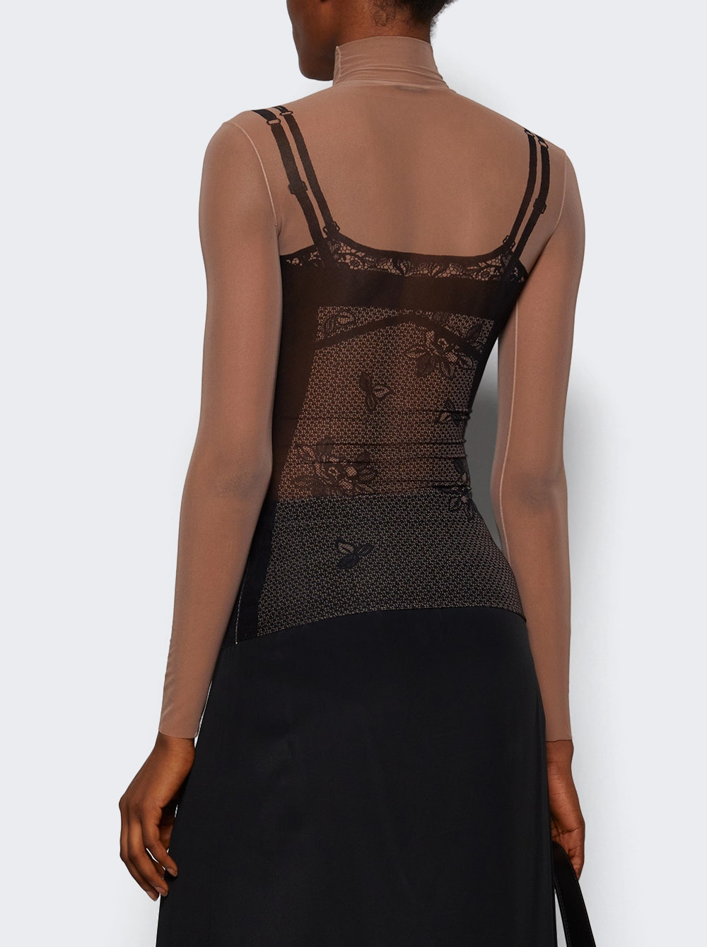 Trompe L'oeil Lingerie Top Black - 4