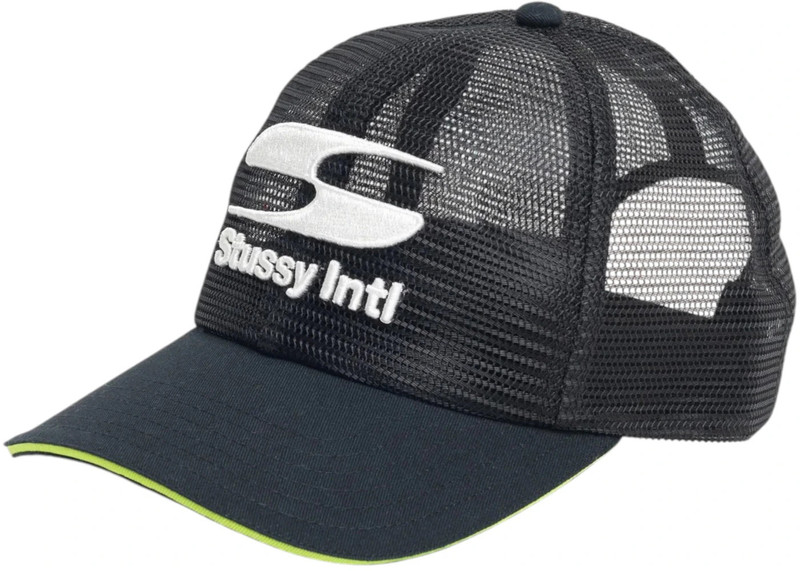 Stüssy Stussy Mid-Depth Moto S Mesh Trucker Cap Black outlook