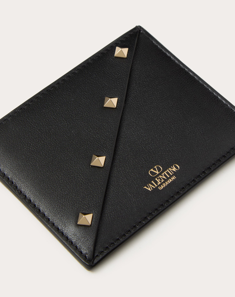 VALENTINO GARAVANI ROCKSTUD WISPY CARDHOLDER IN CALFSKIN 2