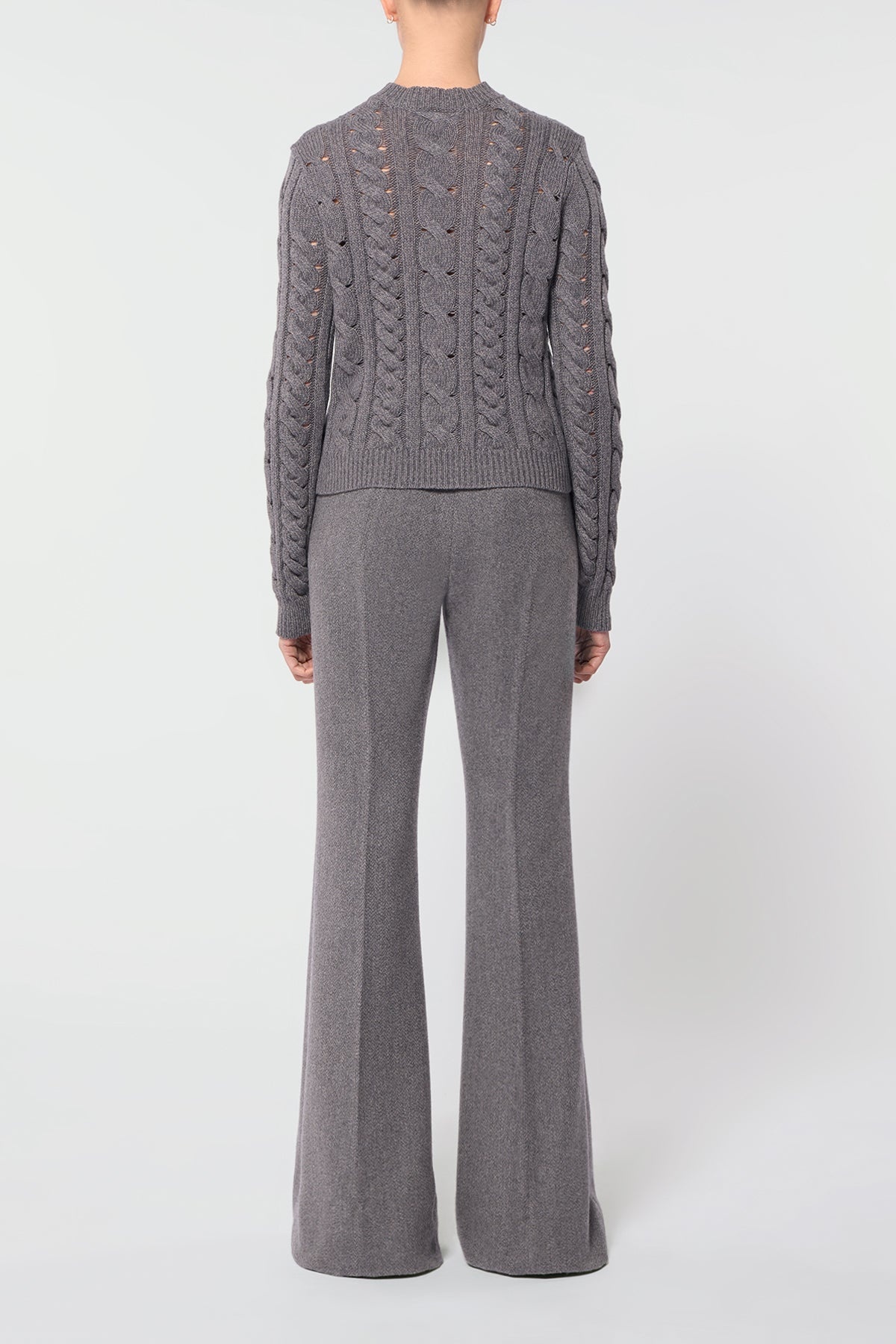 Anthea Knit Sweater in Dark Grey Multi Cashmere - 4