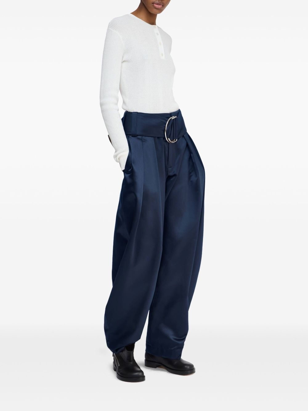 D-ring pleated trousers - 2