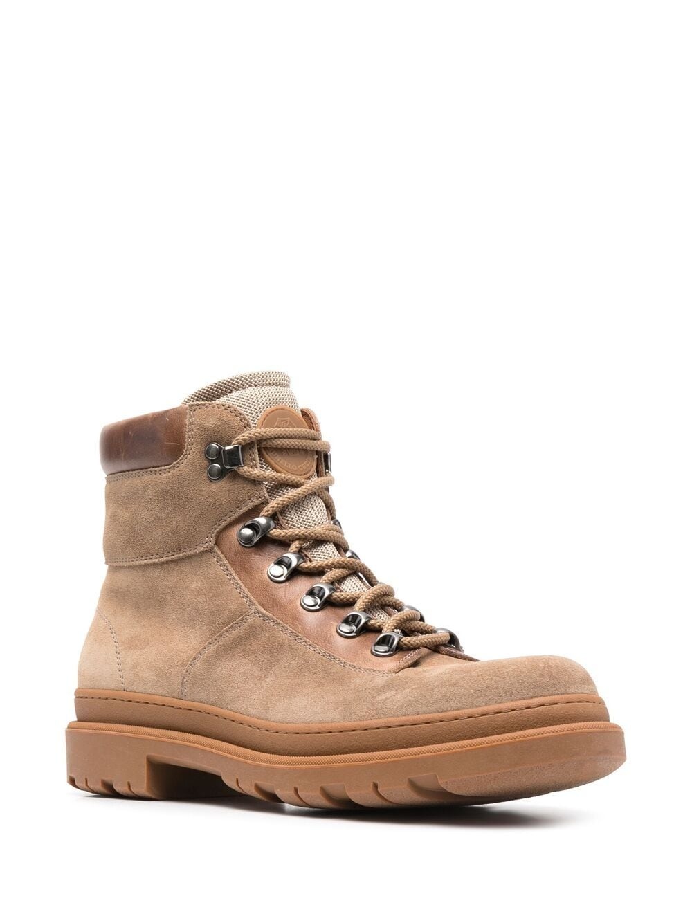 suede panelled hiking boots - 2