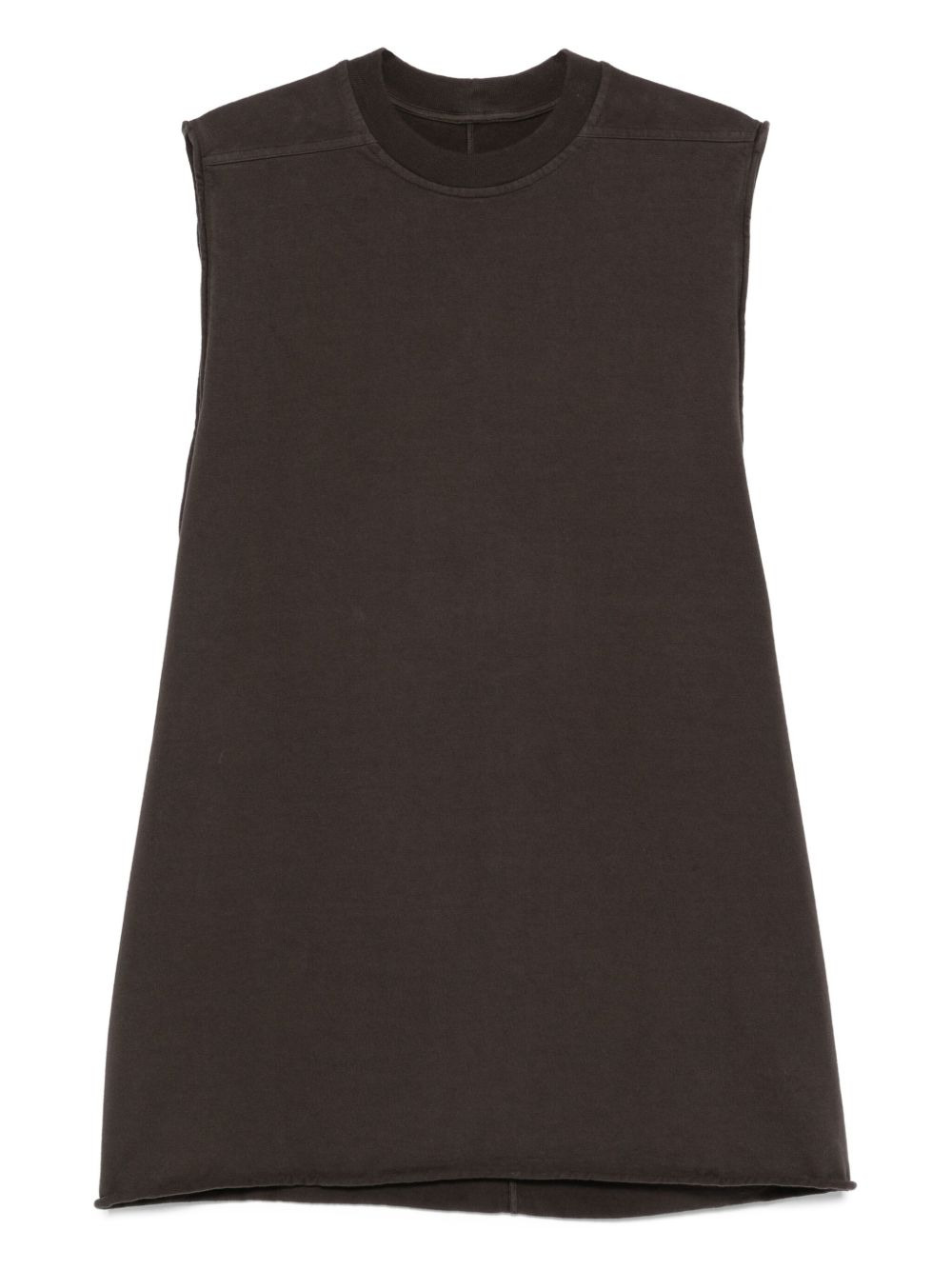 Jumbo raw-edge sleeveless vest - 1