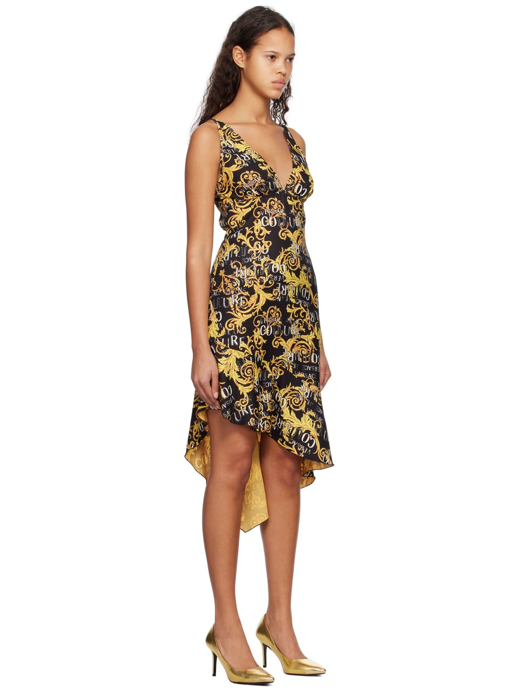 Black Regalia Baroque Midi Dress - 2