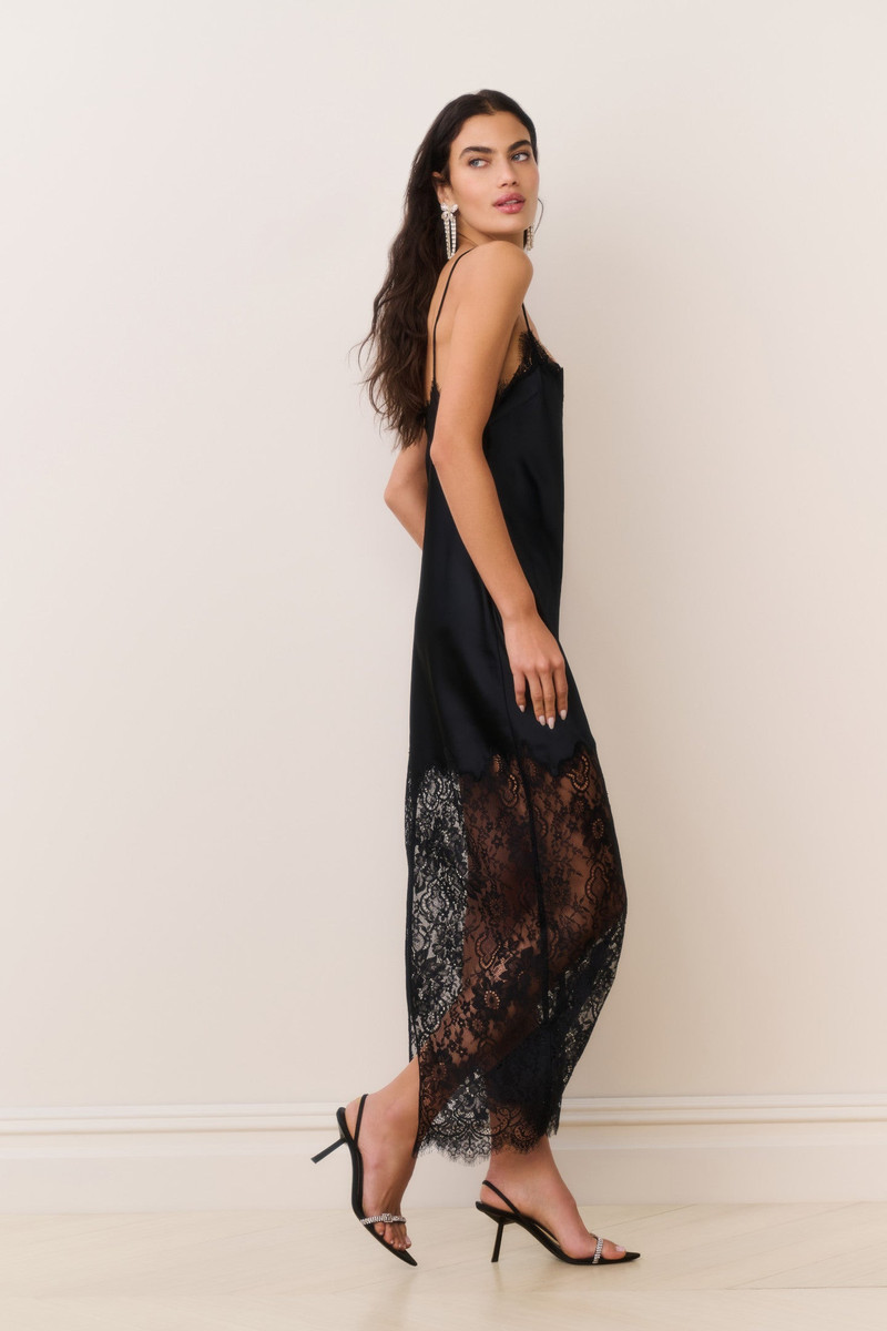 Circe Satin Lace Maxi Dress 6