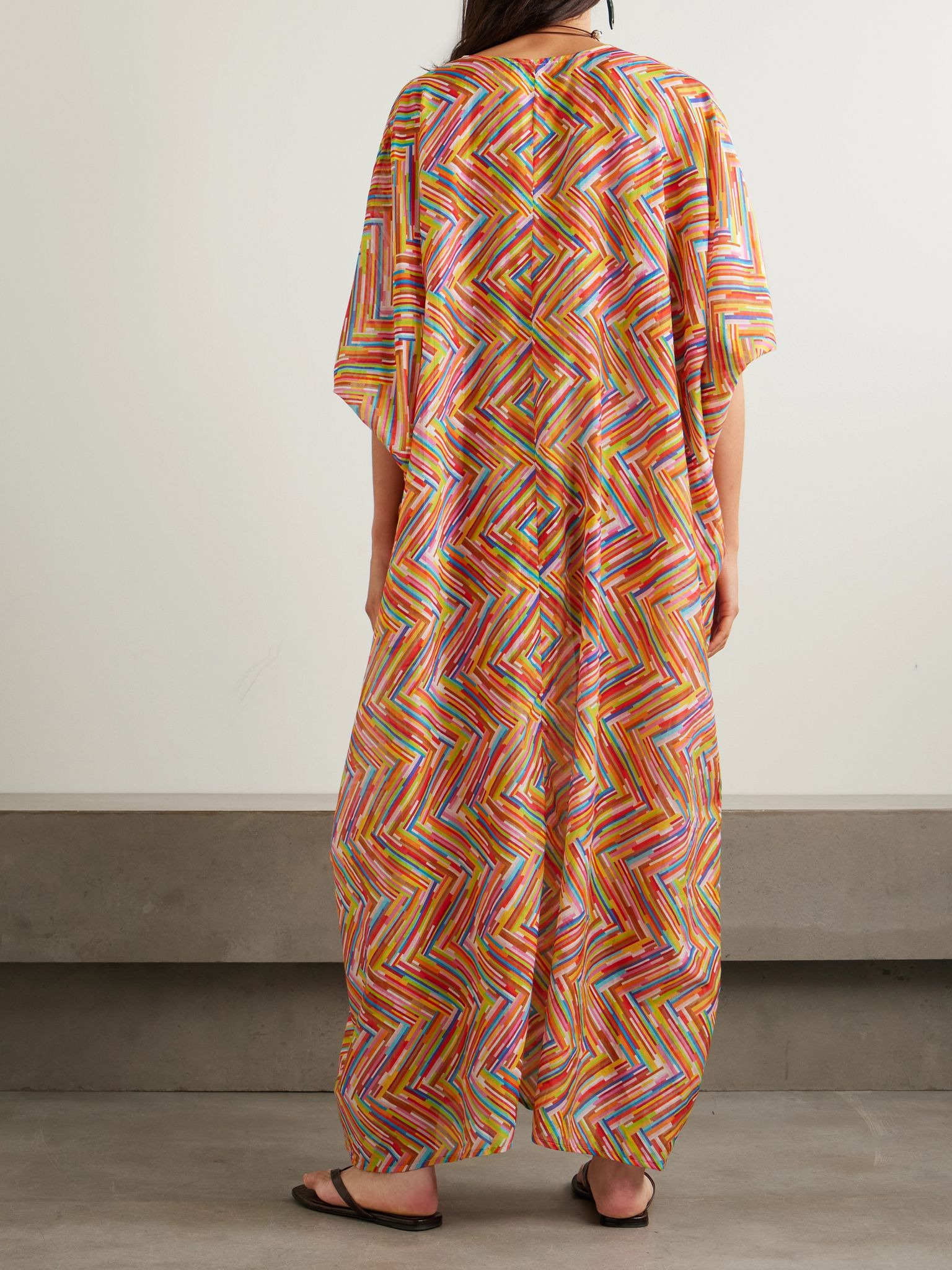 Mare printed cotton and silk-blend kaftan Multi - 3