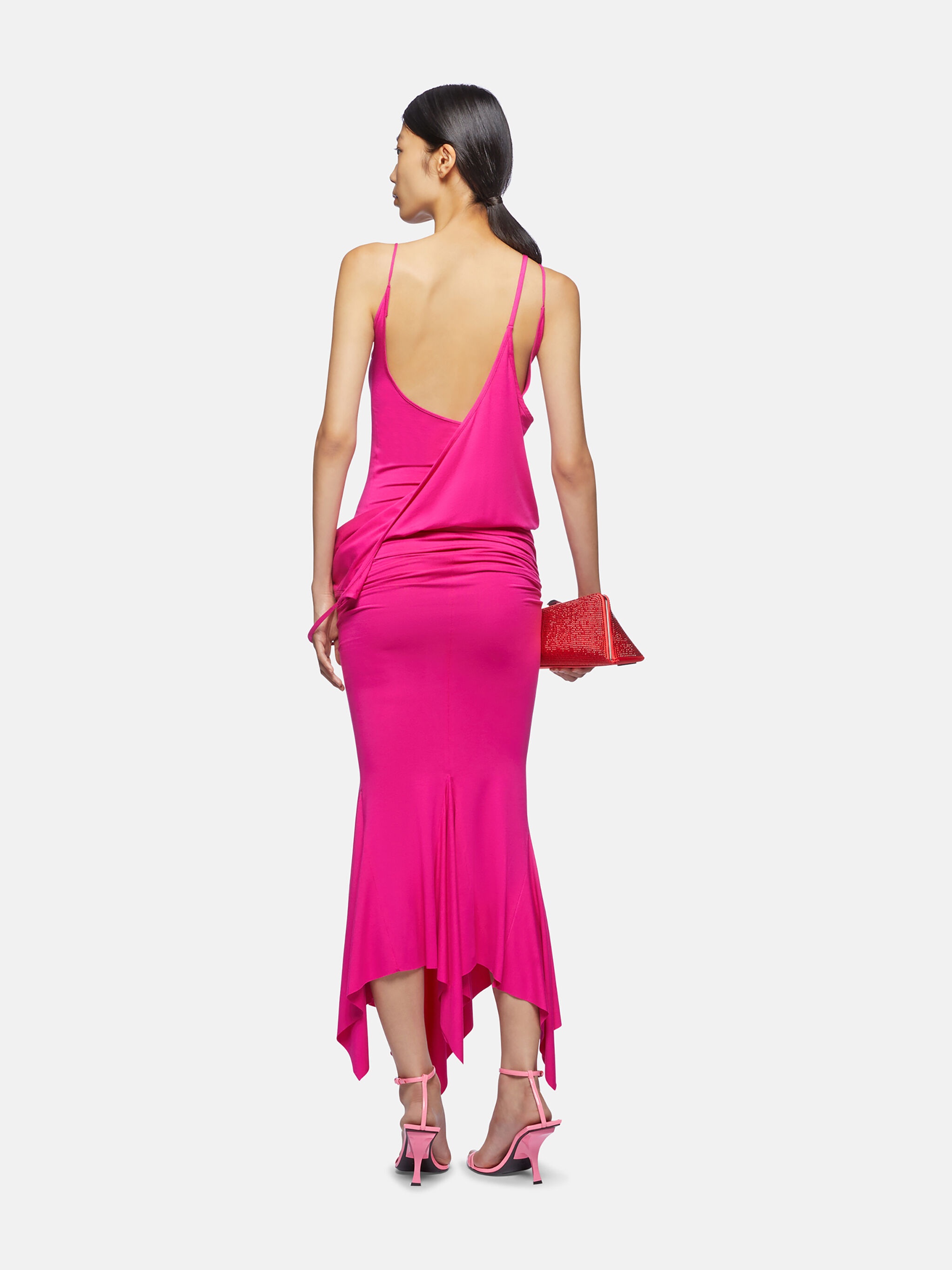 FUCHSIA MIDI DRESS - 3