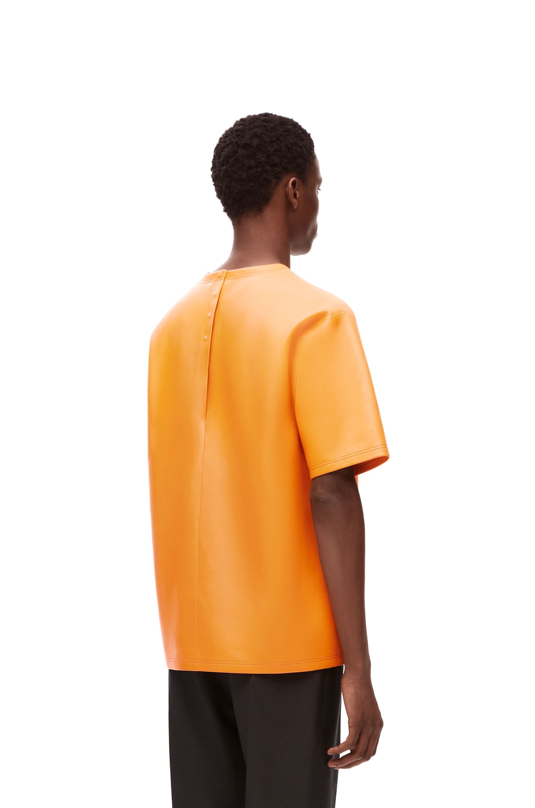 Pleated T-shirt in nappa lambskin - 4