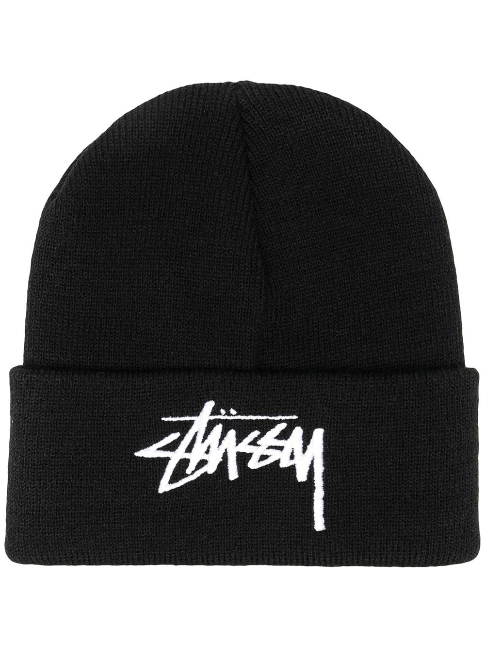 embroidered logo beanie - 1