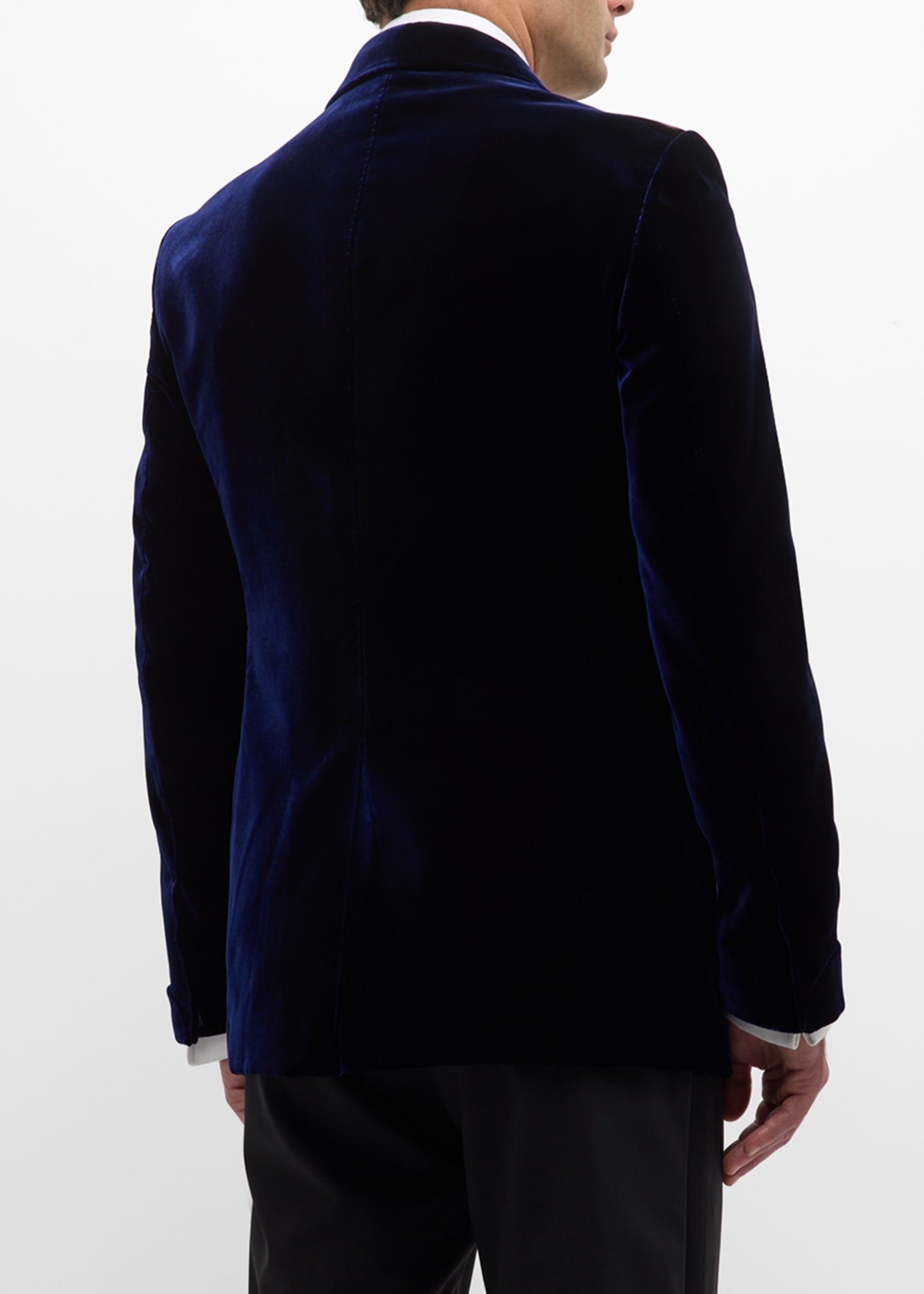Men's Wool-Silk Velvet Cocktail Jacket - 3