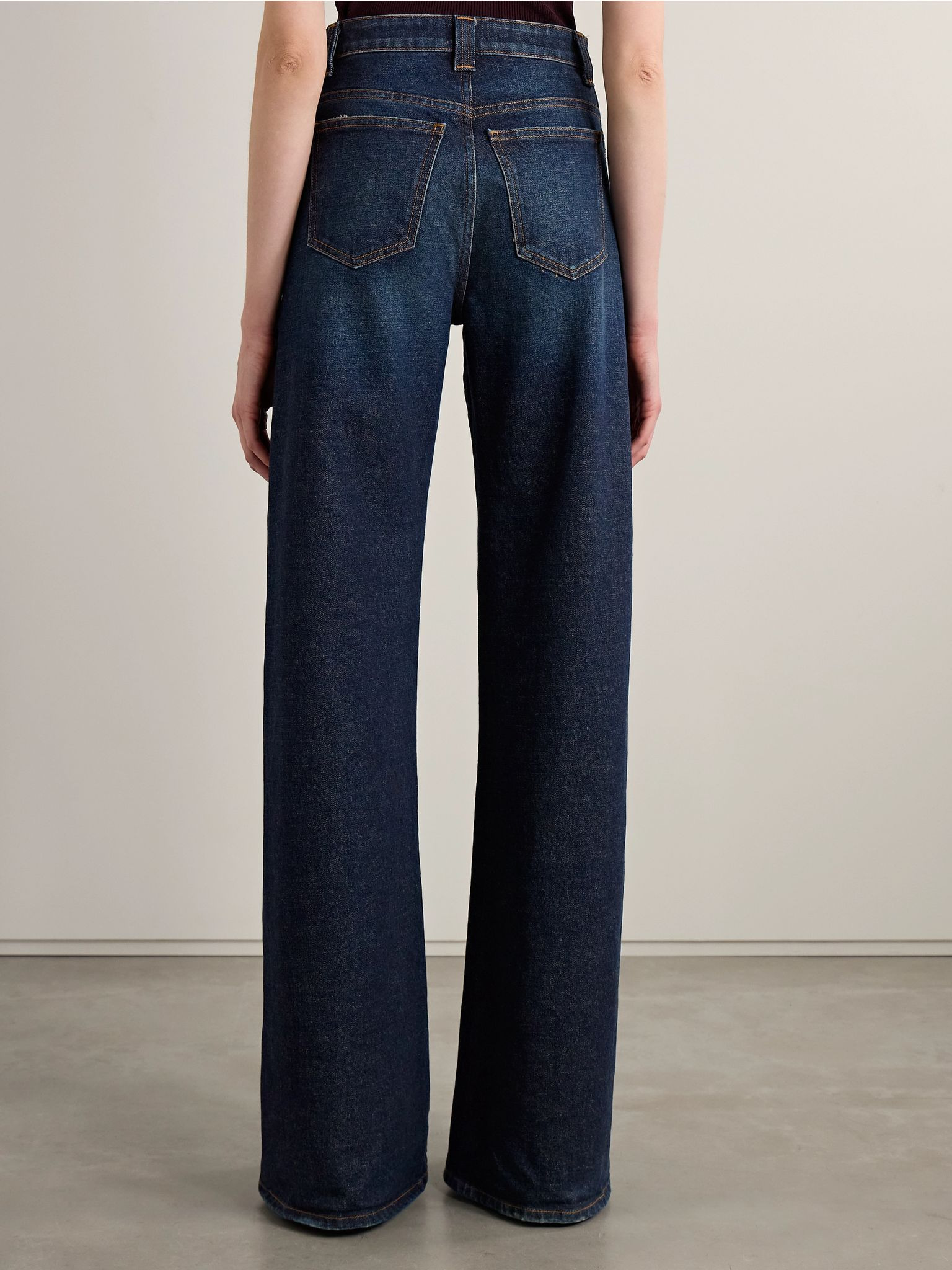 Dane high-rise wide-leg jeans Dark denim - 4