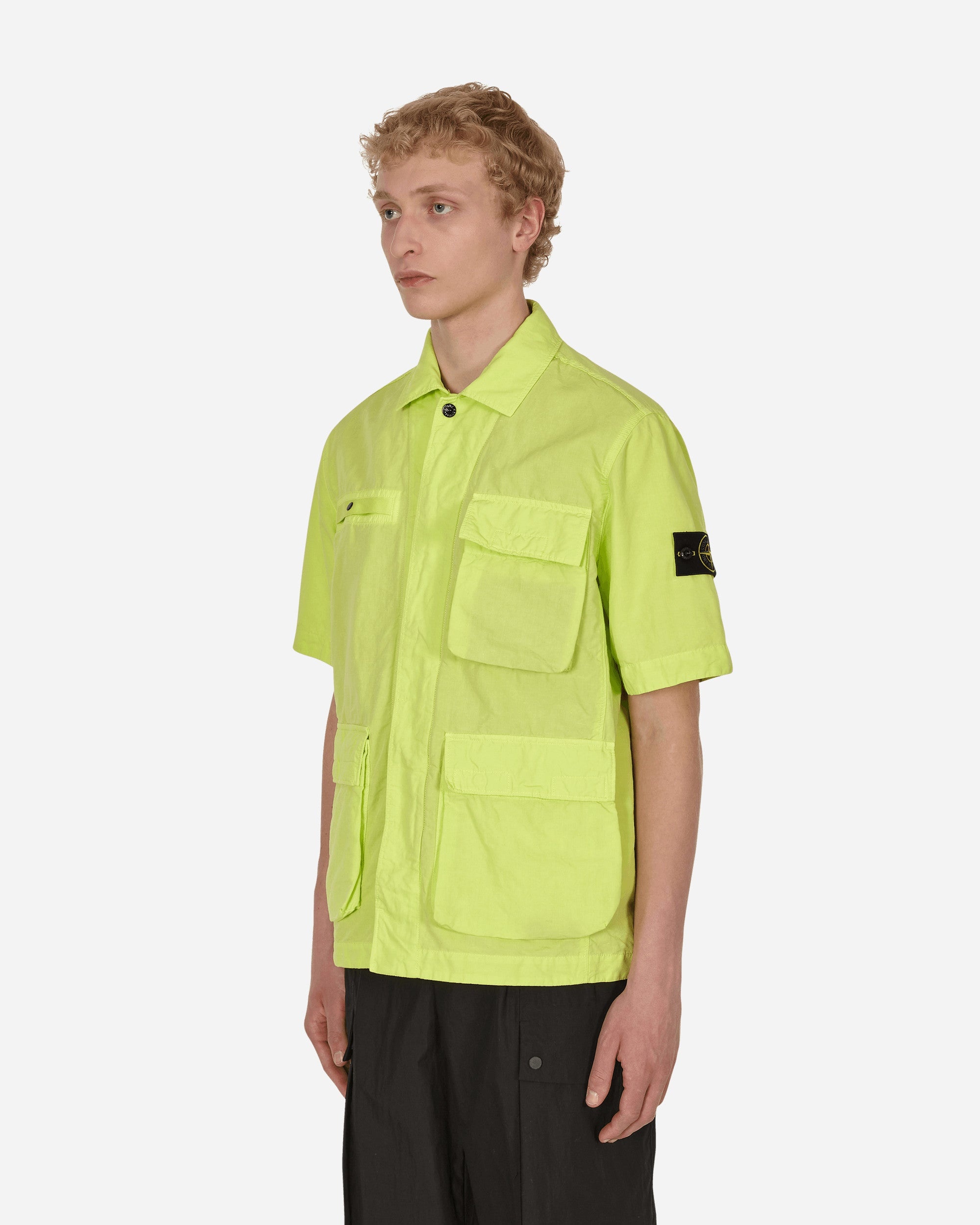 TELA COTONE LINO FIAMMATO-TC Garment Dyed Shortsleeve Jacket Yellow - 2