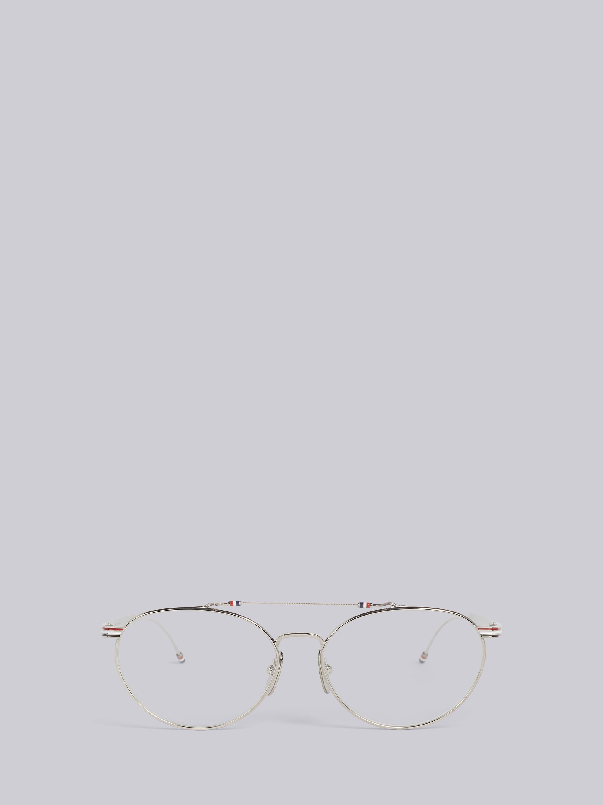 TB919 - Silver Oval Aviator Glasses - 1