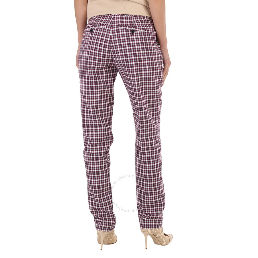 Burberry Hanover Straight-fit Check Cotton Tailored Trousers - 6