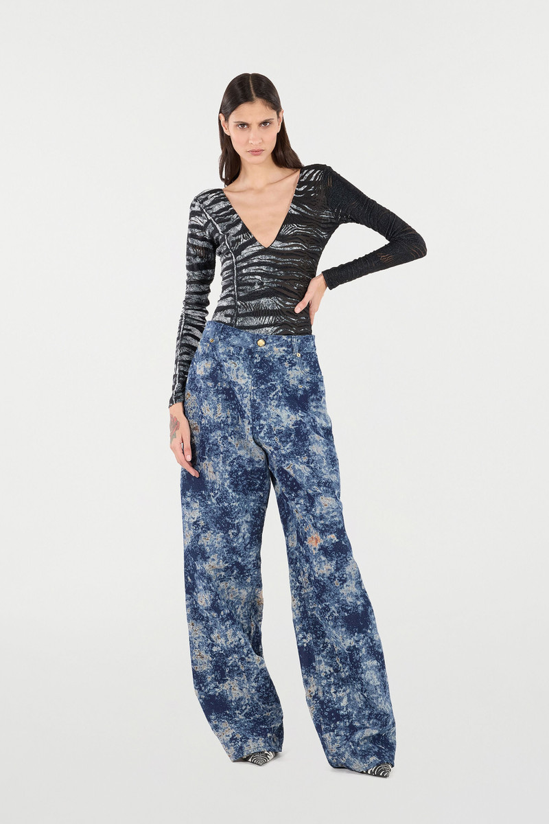 Roberto Cavalli Loose Fit Bleached-Effect Jeans outlook